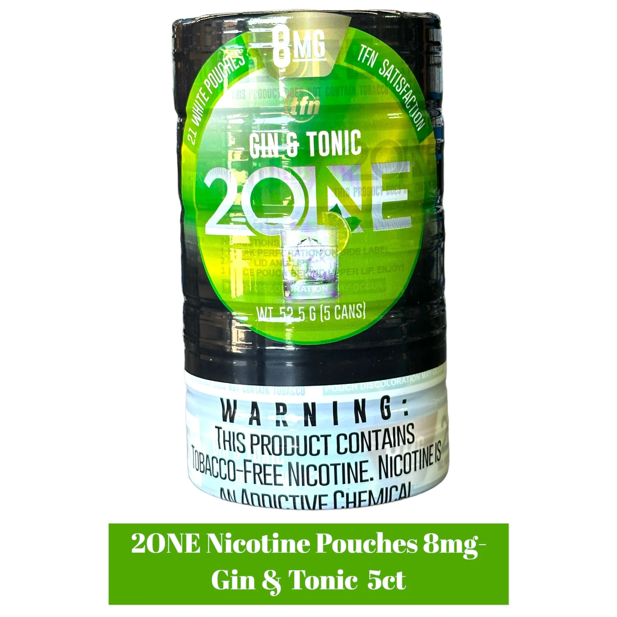 2ONE Nicotine Pouches 8mg -5ct - Image 10