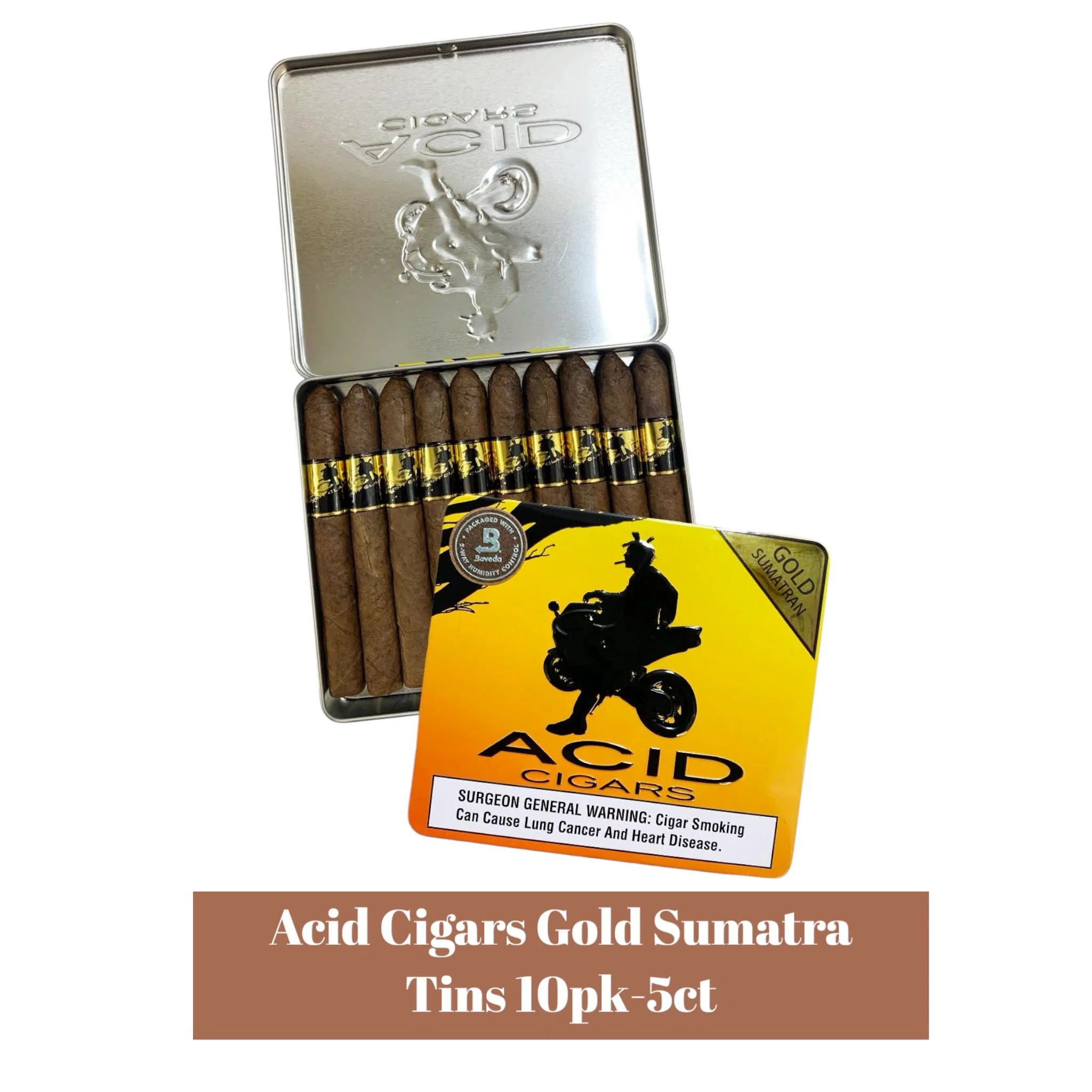Acid Cigars Sumatra Tins 10pk- 5ct - Image 2