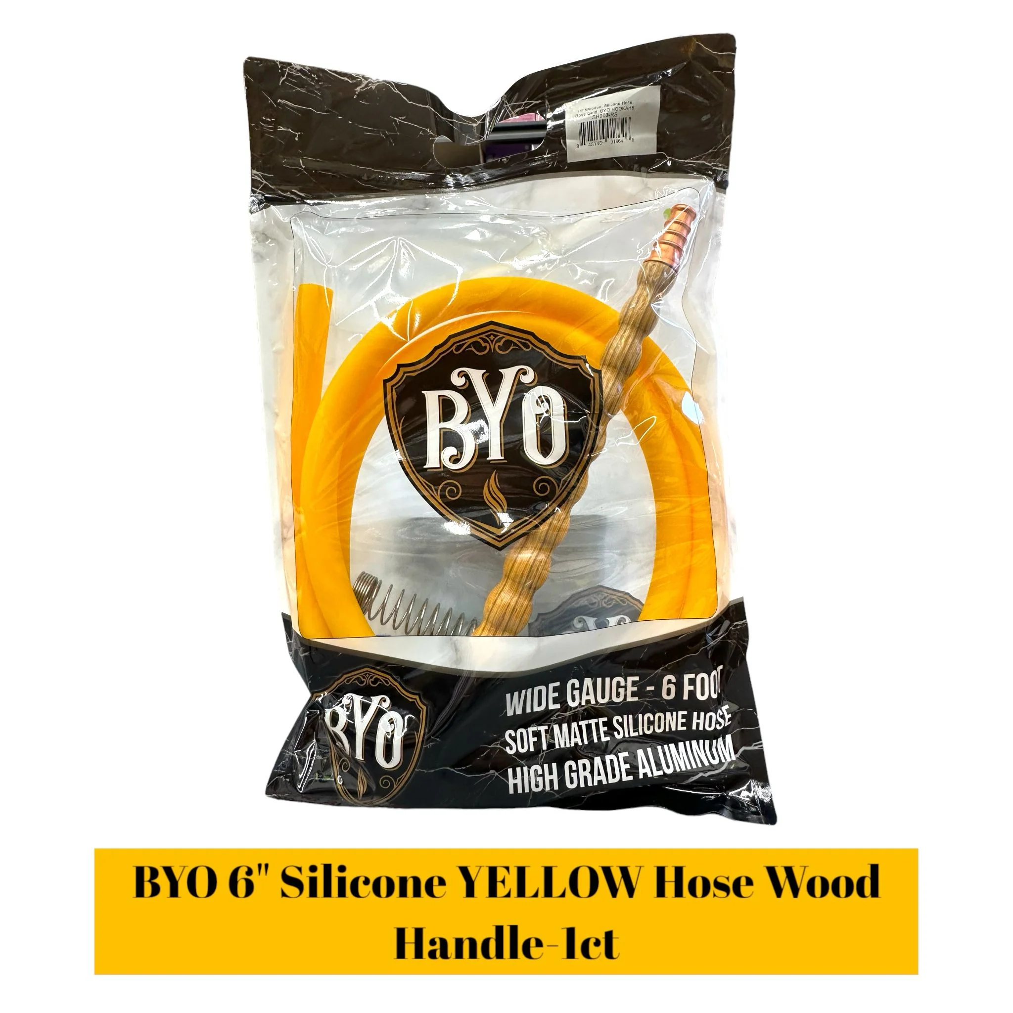 B.Y.O 6" Silicone Hose Wood Handle - 1ct - Image 4