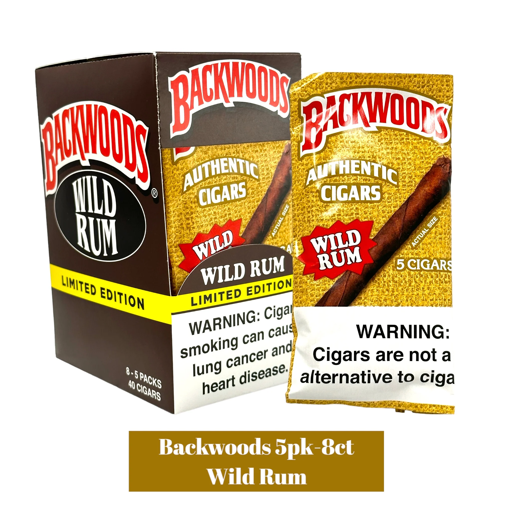 Backwoods Cigars 5pack Display- 8ct - Image 5