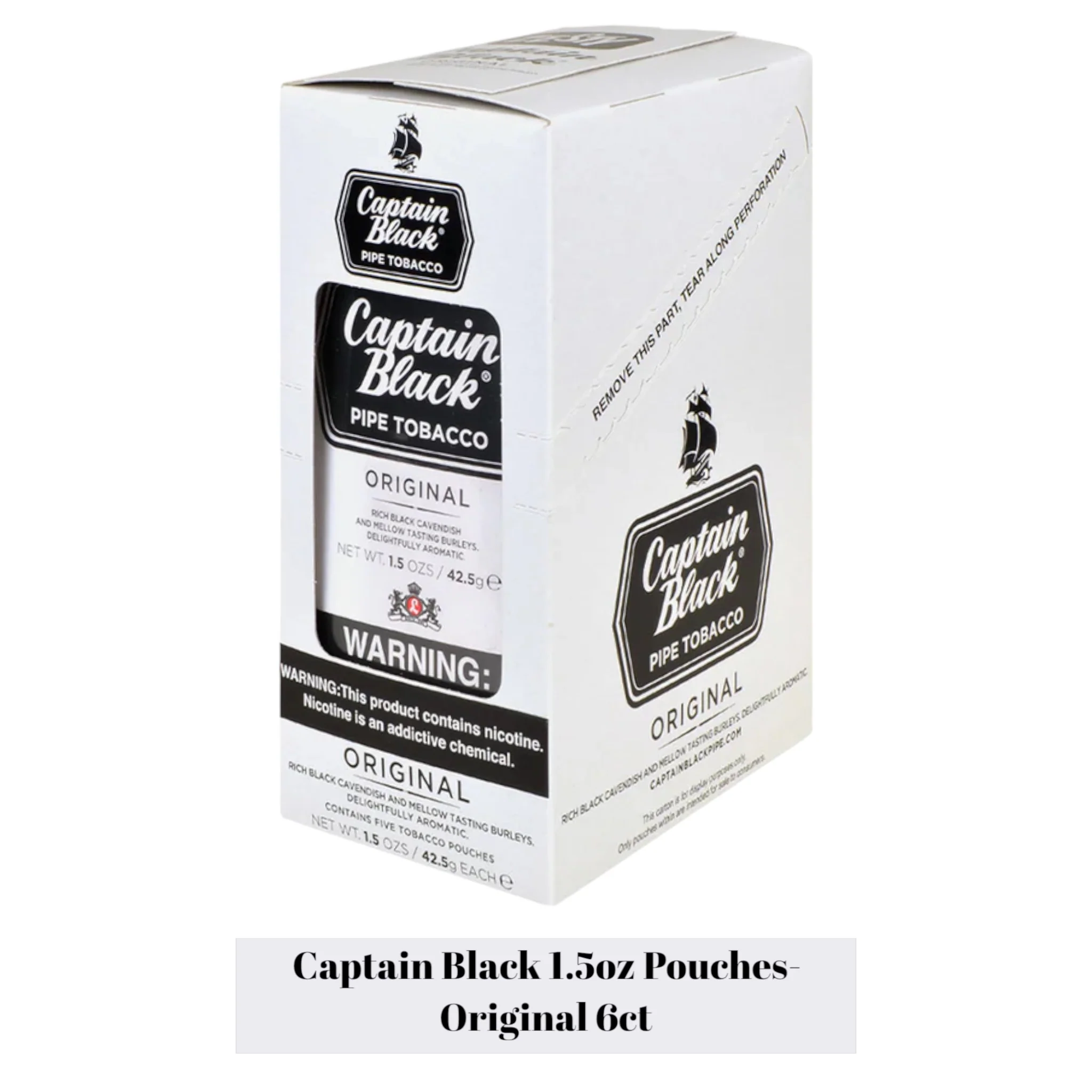 Captain Black Loose Tobacco 1.50z Pouch-6ct - Image 2