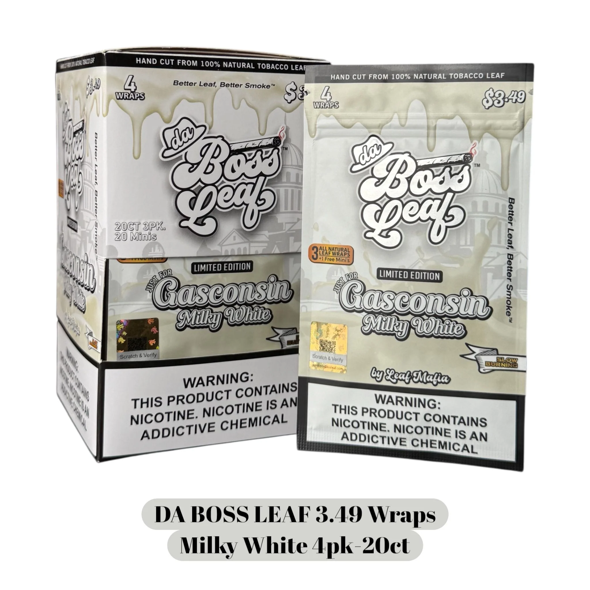Da Boss Leaf 3.49 Wraps -20ct - Image 2