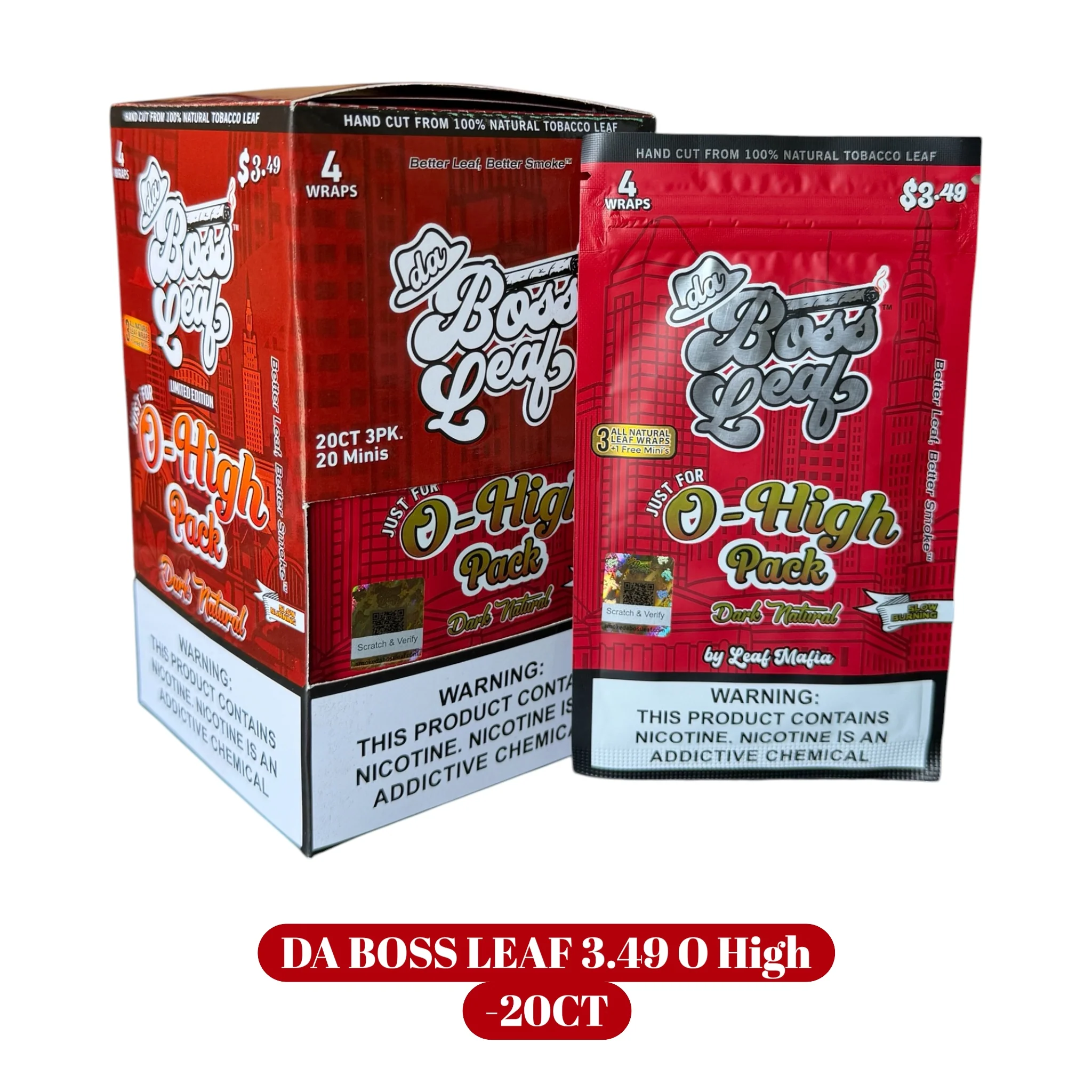 Da Boss Leaf 3.49 Wraps -20ct - Image 4