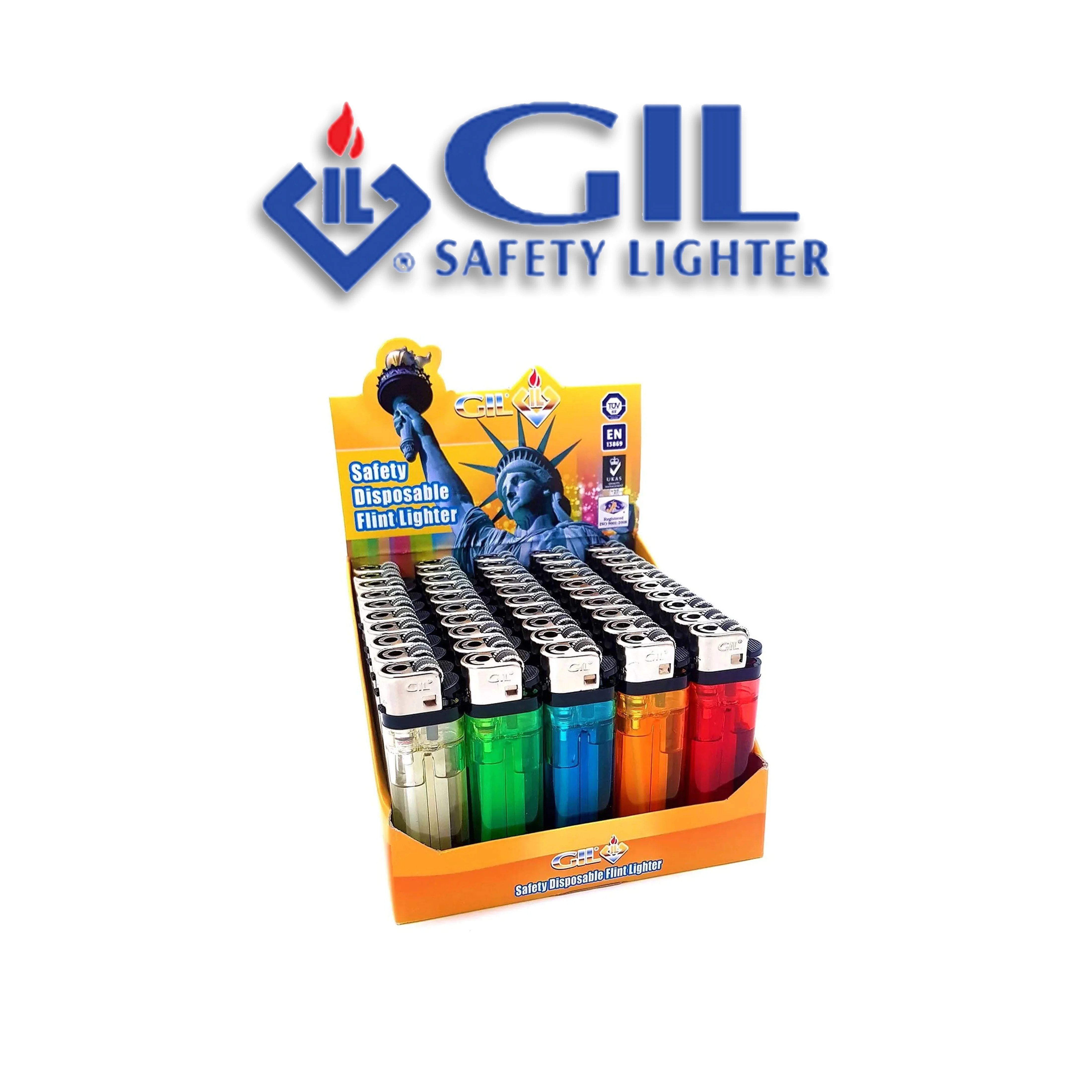 Gil Safety Disposable Lighters Display-50ct - Image 3