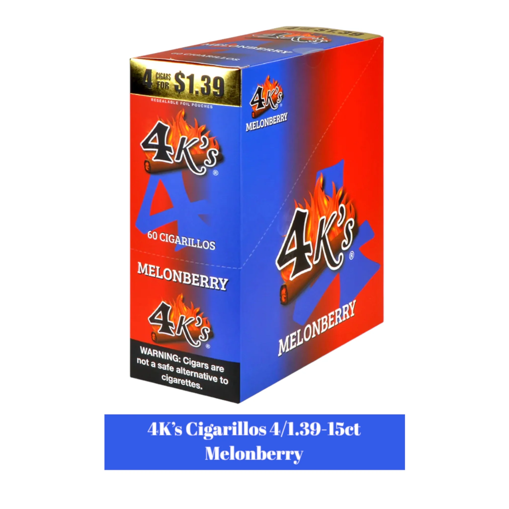 Good Times 4K's Cigarillos 4pk for 1.39- 15ct - Image 4