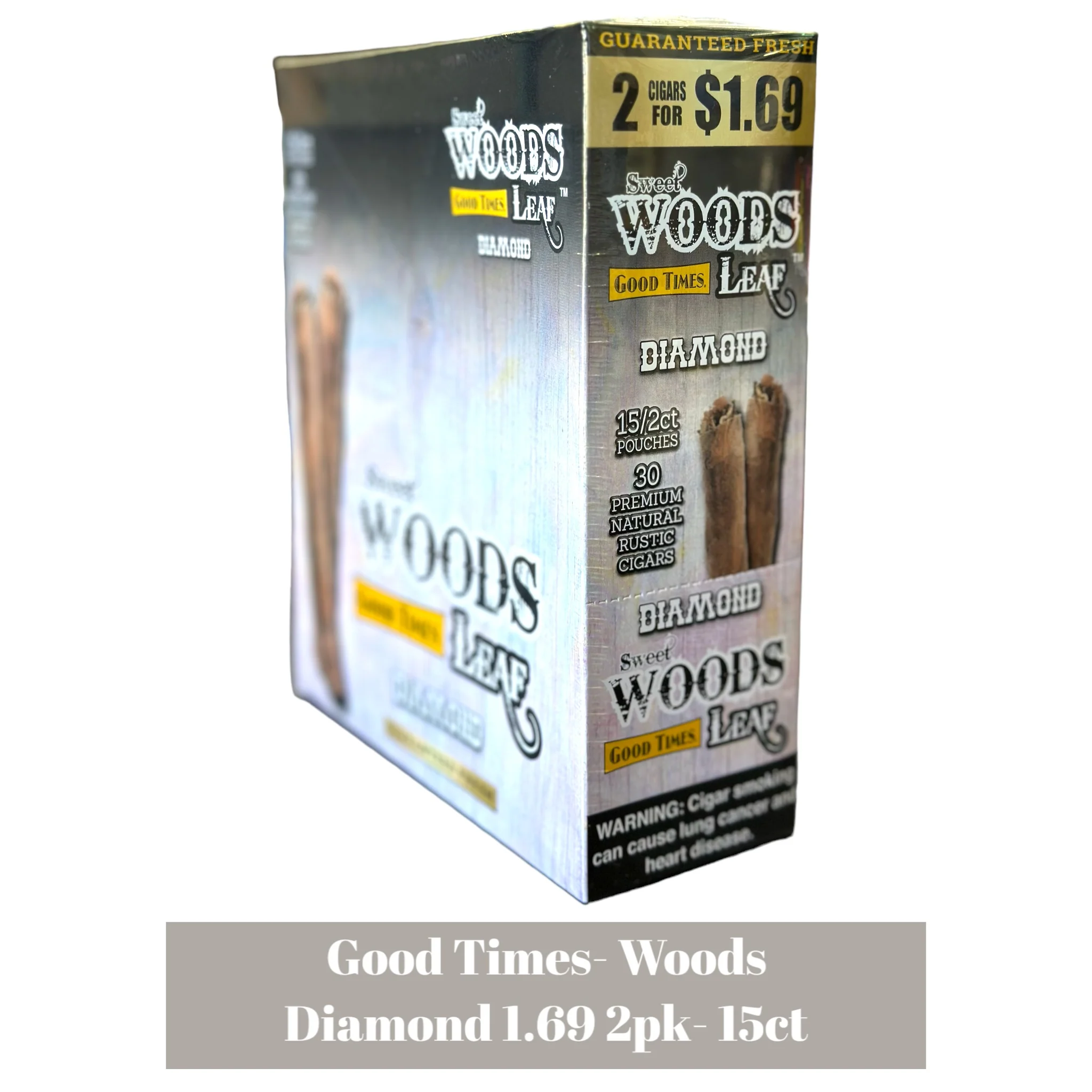 Good Times Woods $1.69 Cigarillos Pouch 2pk Display- 15ct - Image 3