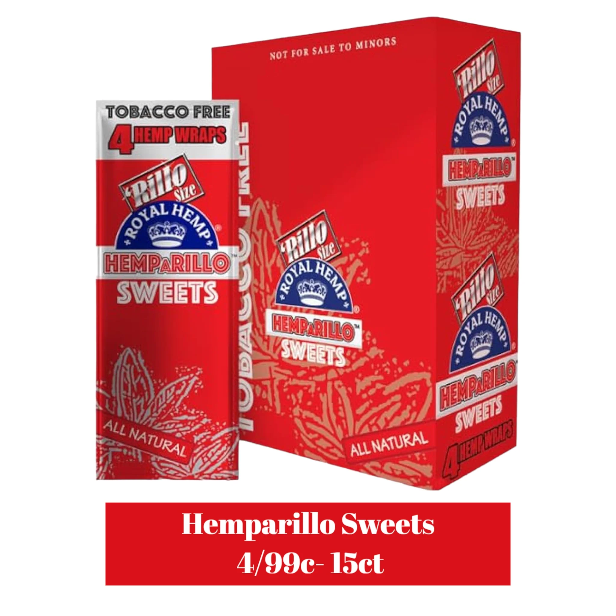 Hemparillo Wraps 4/99c Pouch Display- 15ct - Image 13