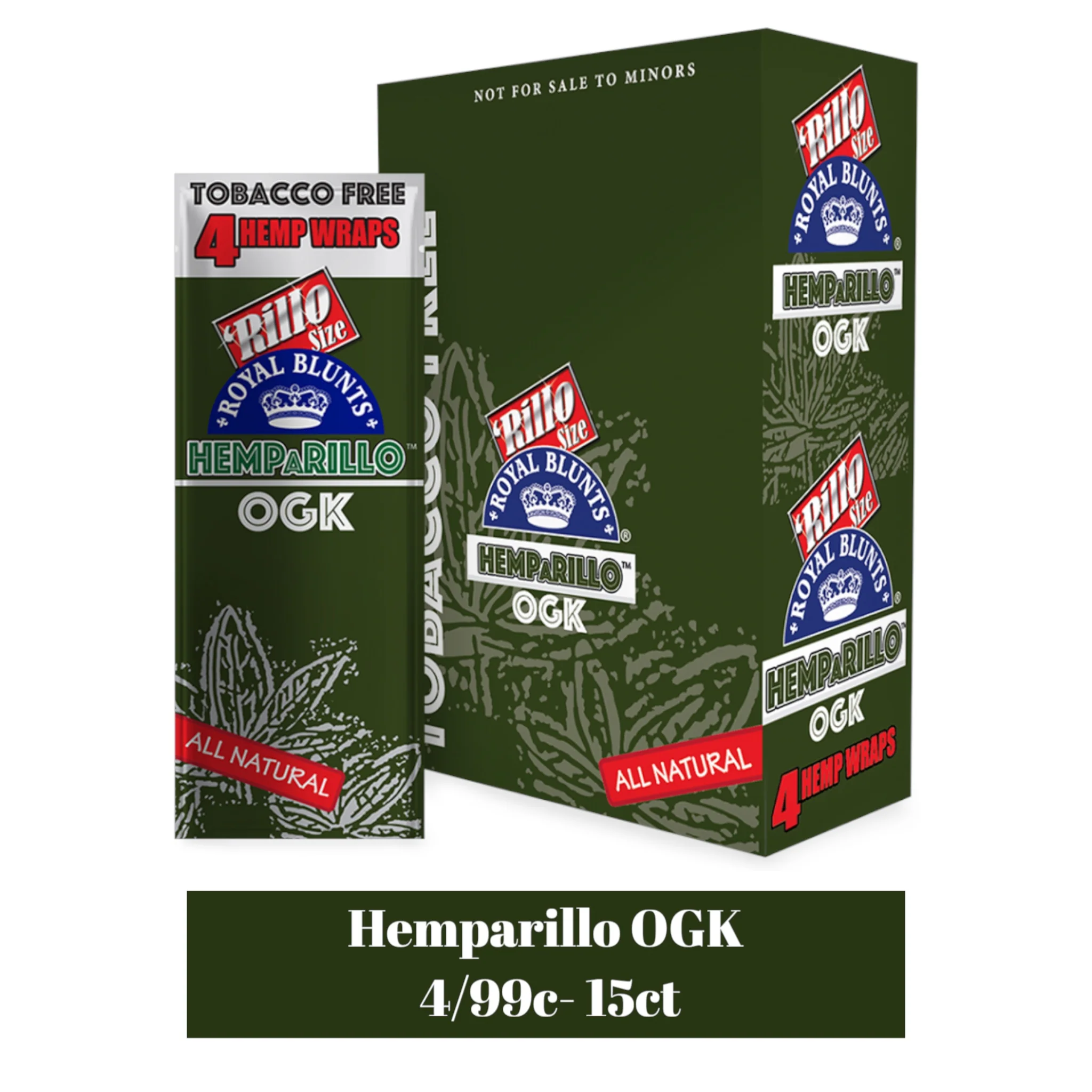 Hemparillo Wraps 4/99c Pouch Display- 15ct - Image 7