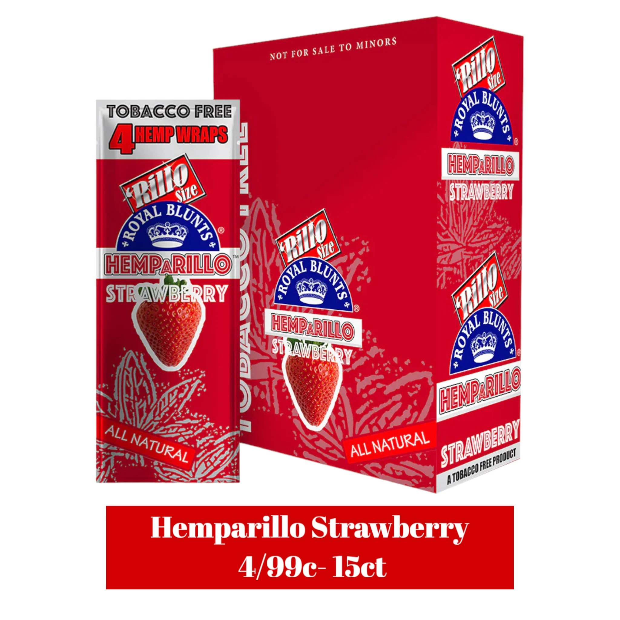 Hemparillo Wraps 4/99c Pouch Display- 15ct - Image 8