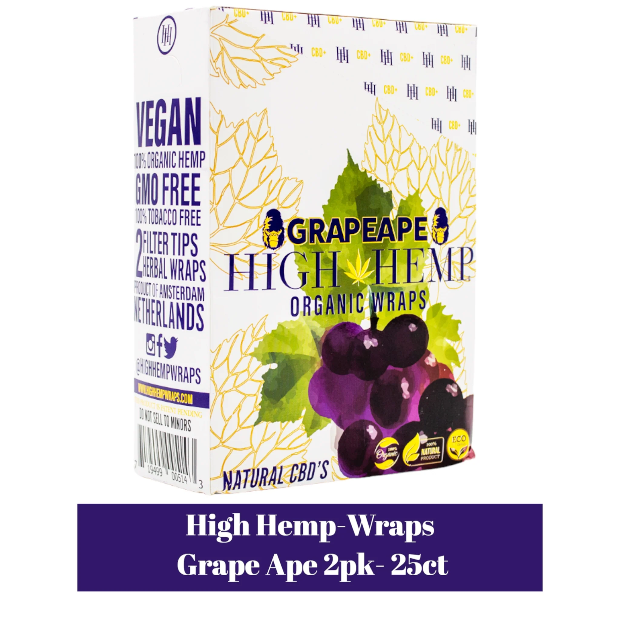 High Hemp Herbal Blunt Wraps 2pk- 25ct - Image 11