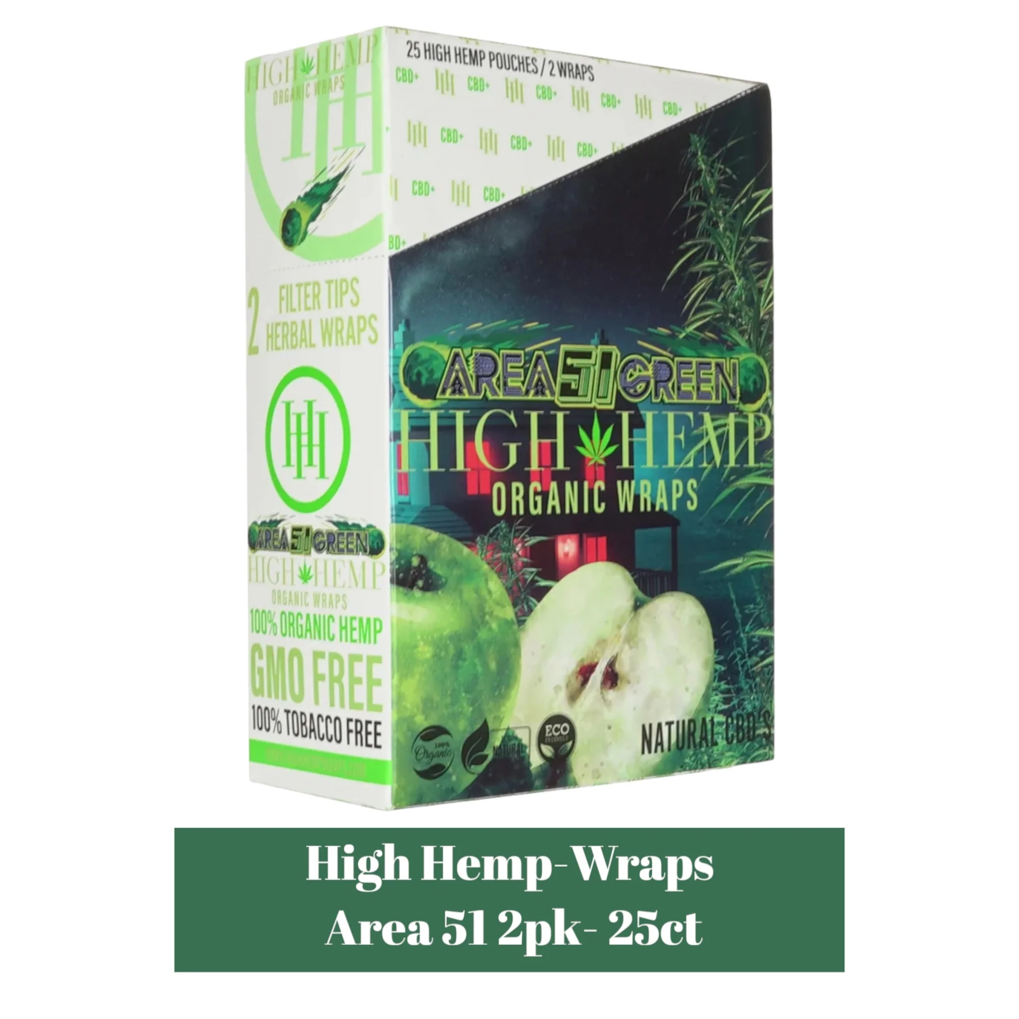 High Hemp Herbal Blunt Wraps 2pk- 25ct - Image 3