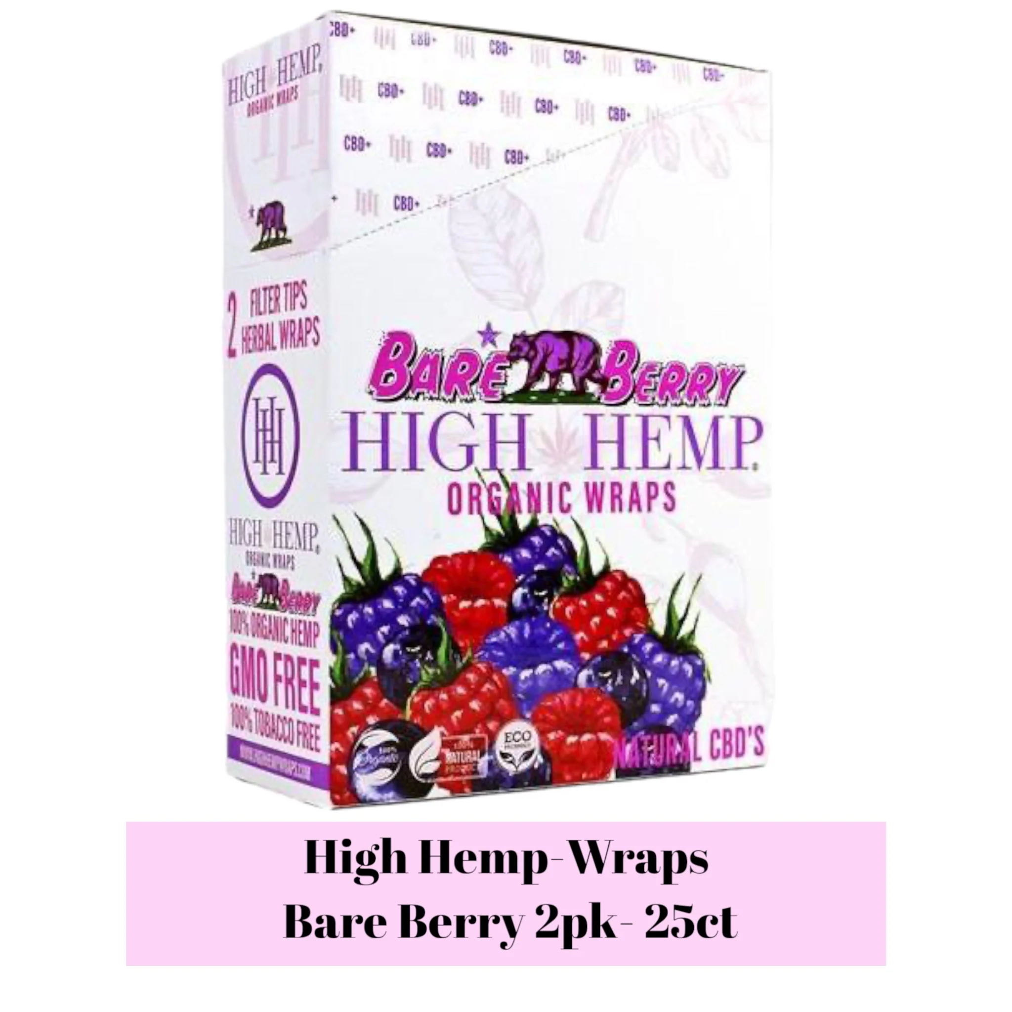 High Hemp Herbal Blunt Wraps 2pk- 25ct - Image 6