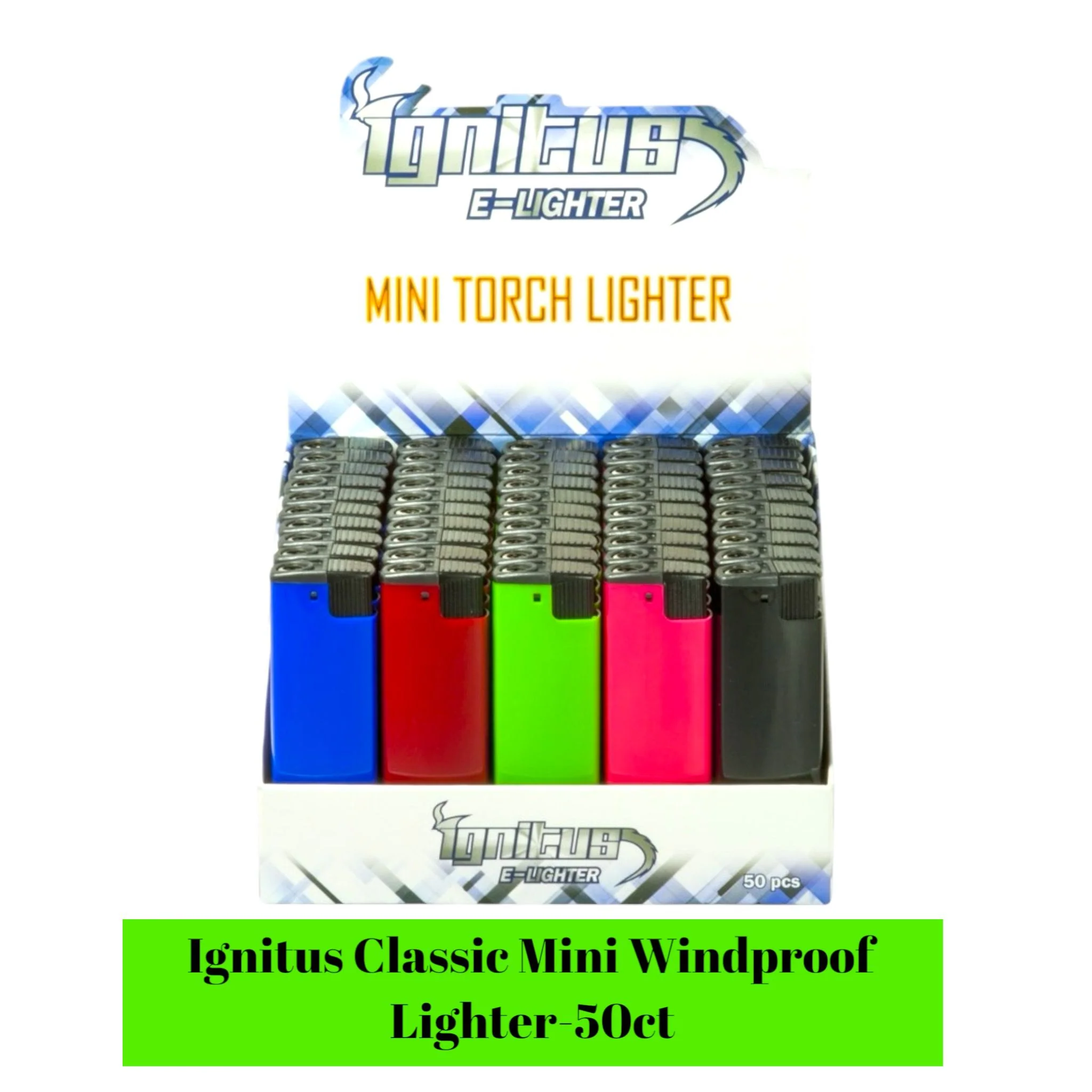 Ignitus Classic Mini Windproof Lighter-50ct - Image 2