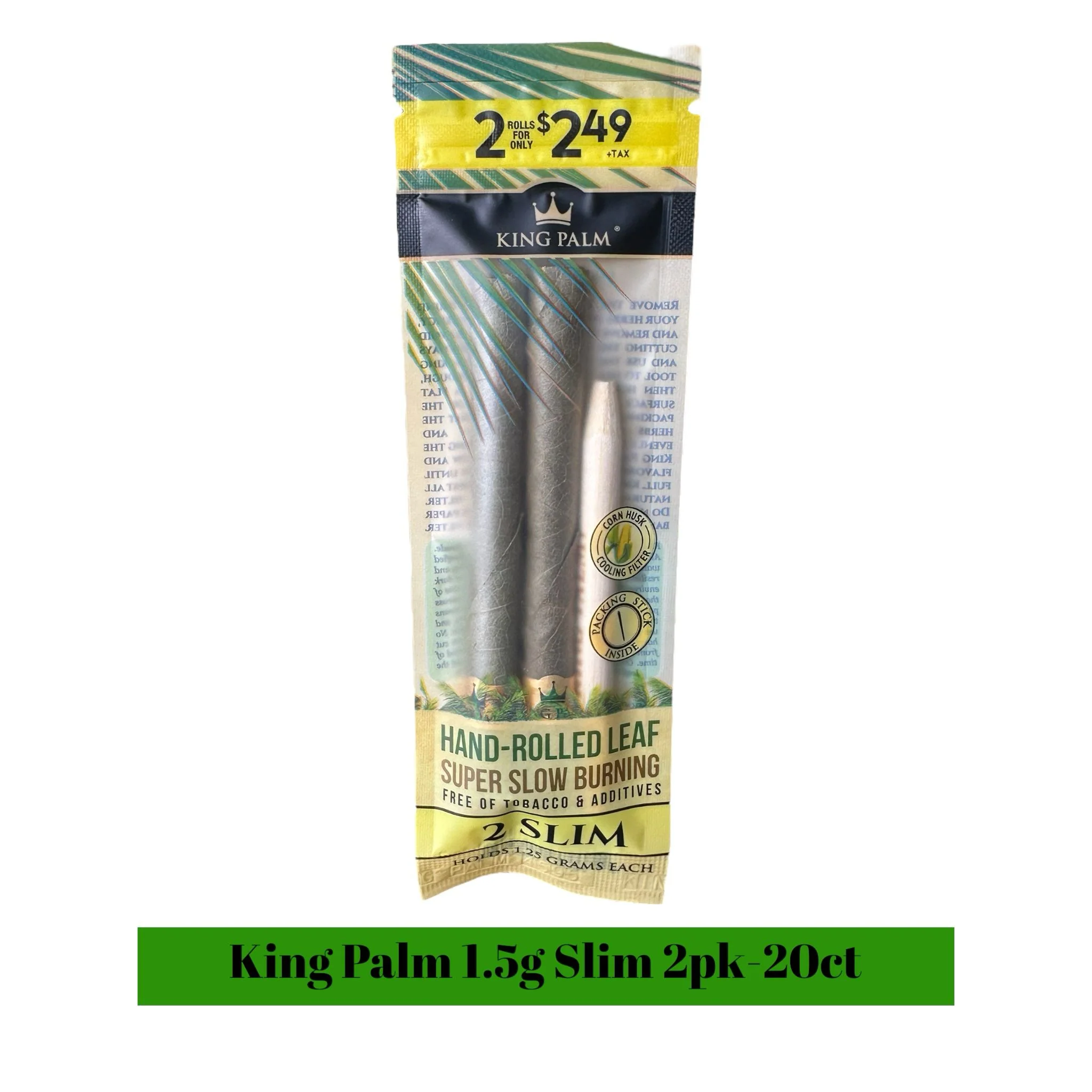 King Palm 1.5g-Slim Rolls 2pack-20ct - Image 2