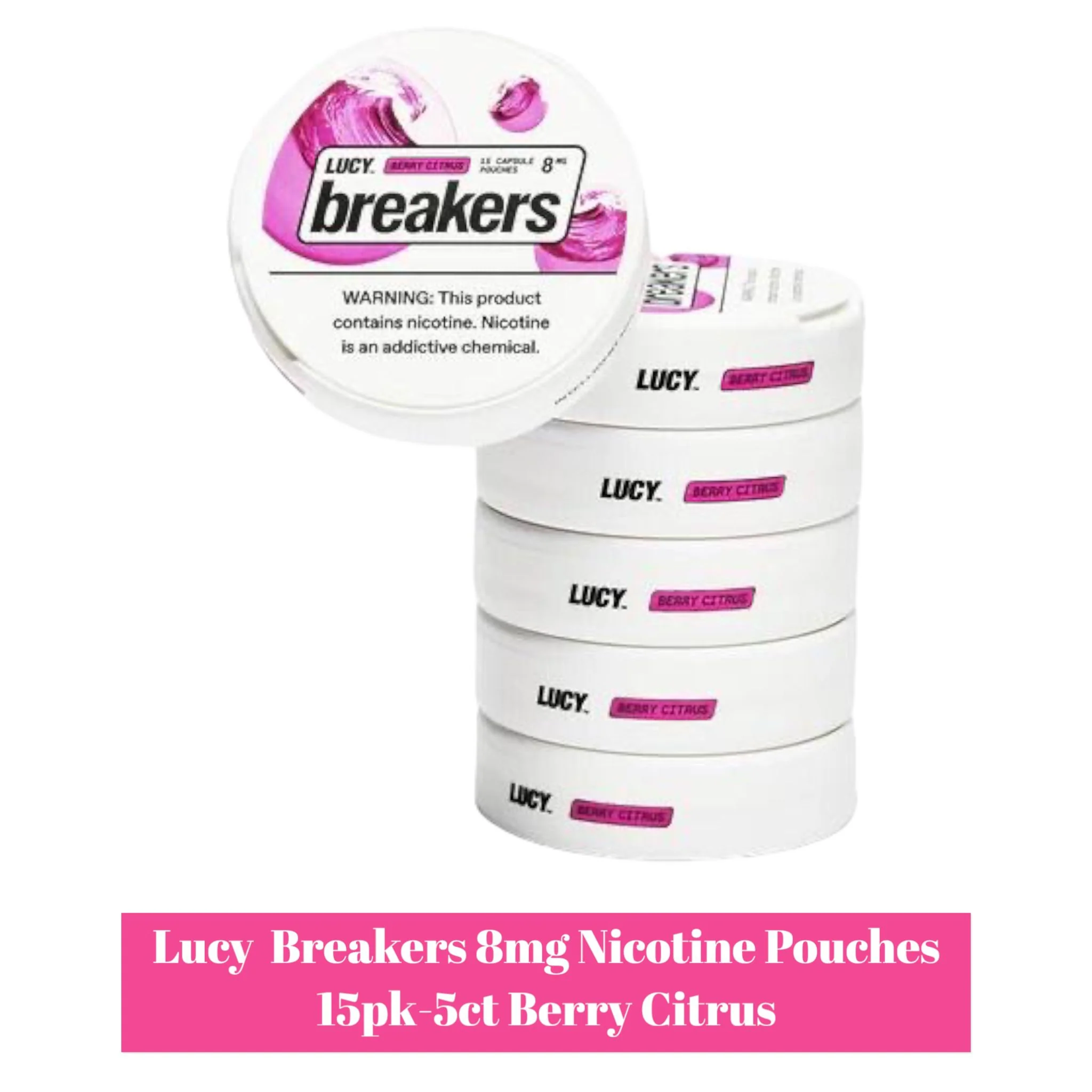 Lucy Breakers 8mg Nicotine Pouches 15pk - 5ct - Image 4