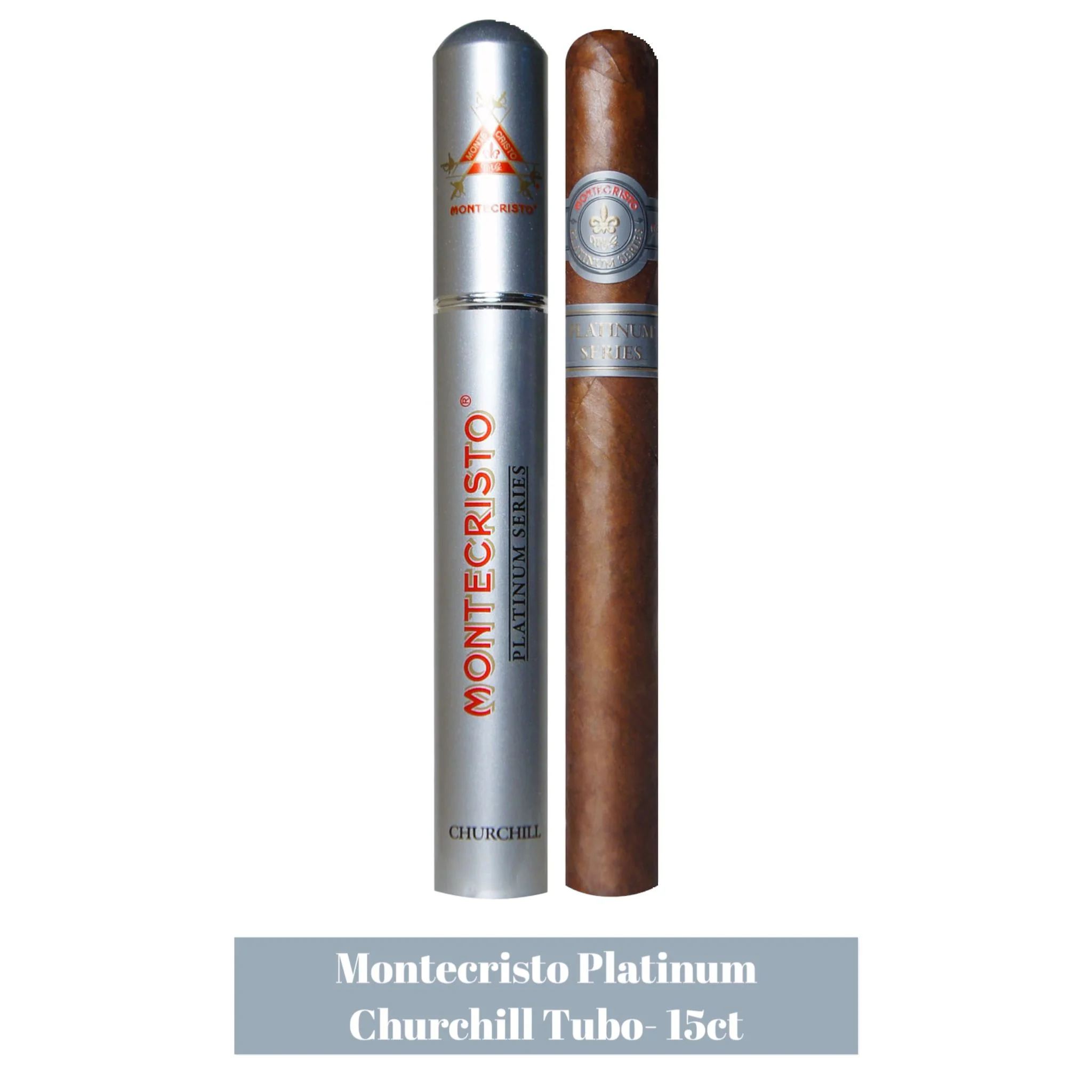 Montecristo Platinum Churchill Tubo- 15ct - Image 2