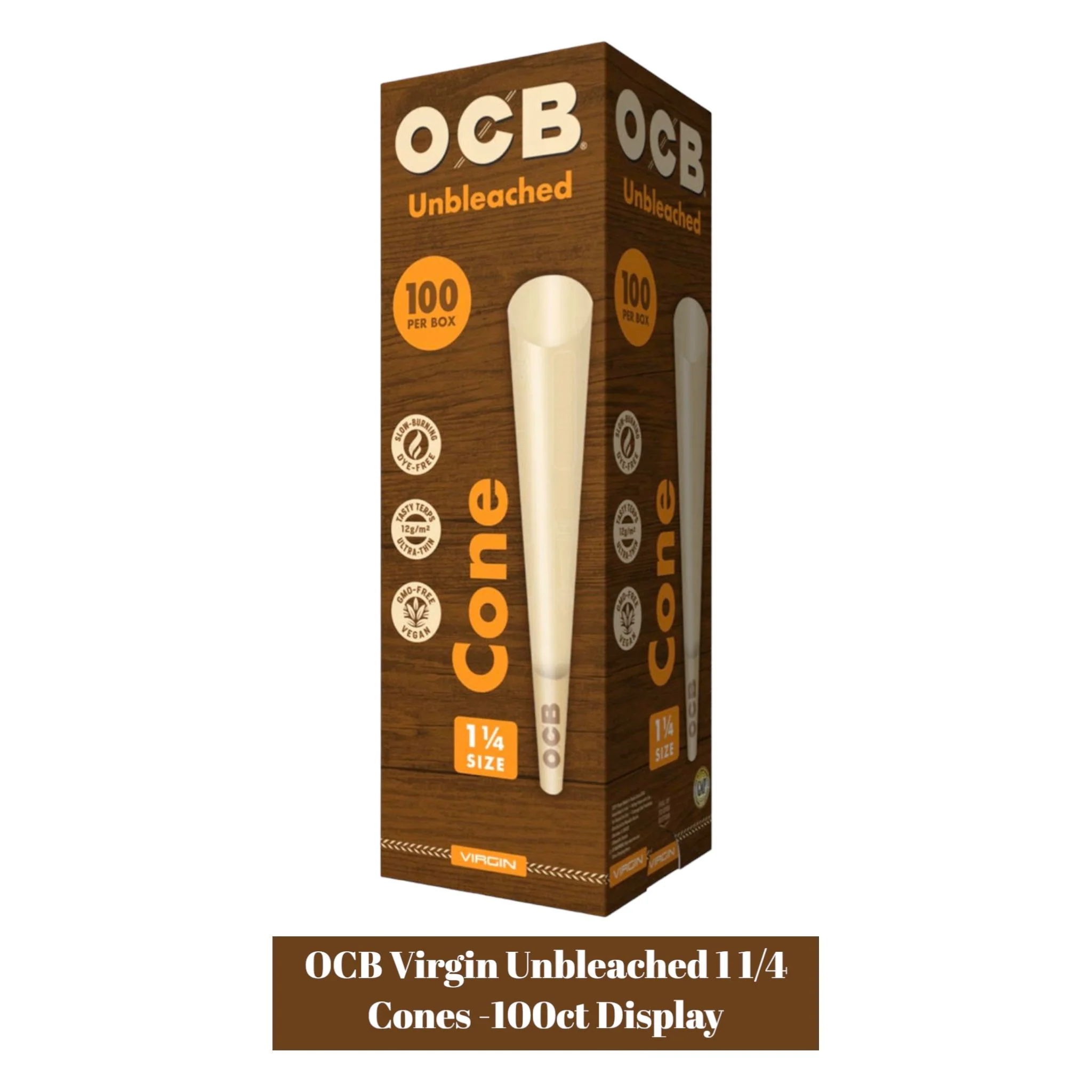 OCB 1 1/4 Rolling Paper Cones-100ct - Image 2