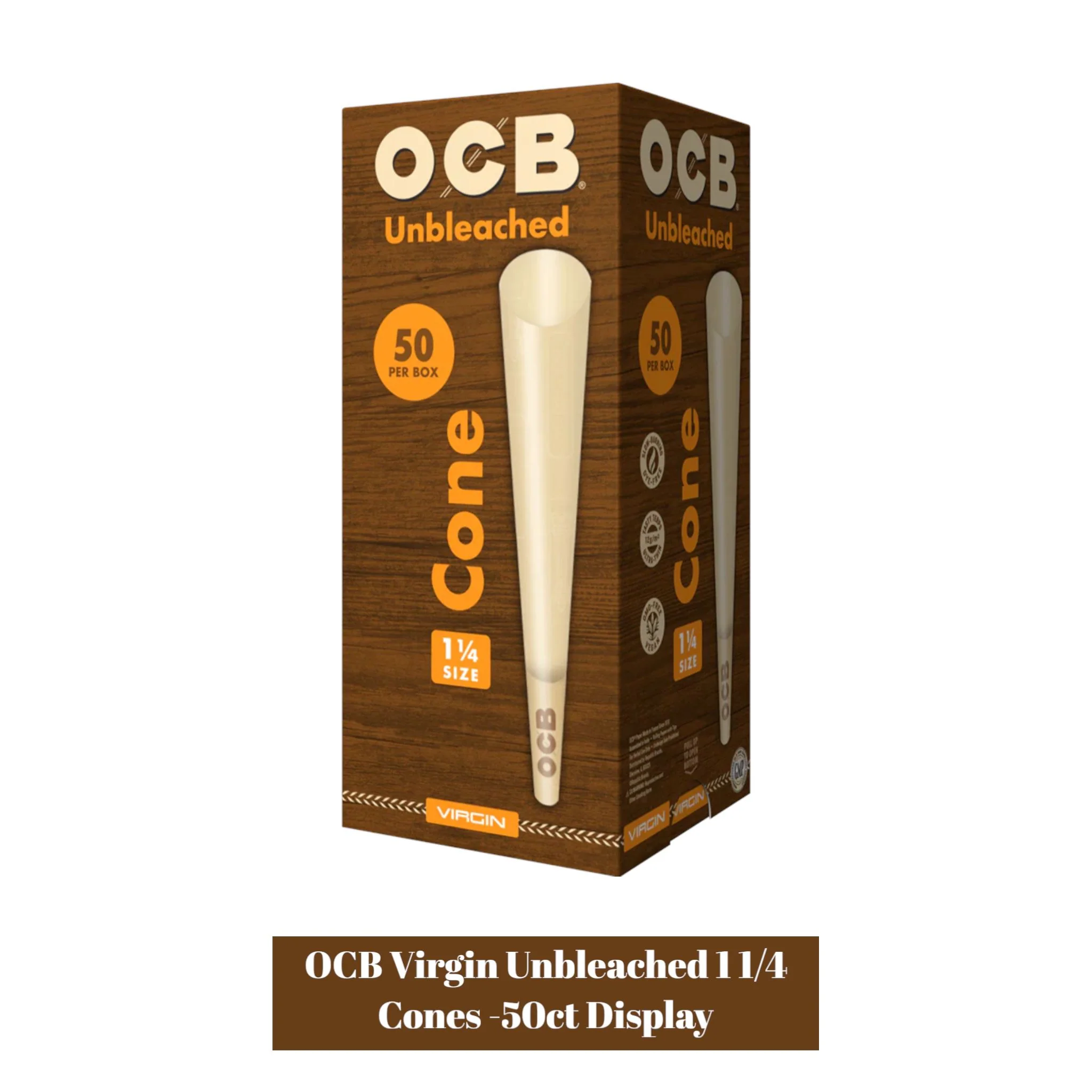 OCB 1 1/4 Rolling Paper Cones-50ct - Image 2