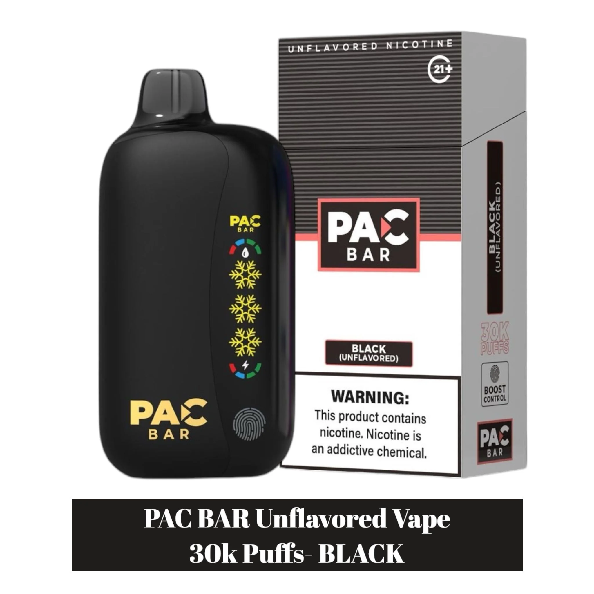 Pac Bar 30k Unflavored 4%Disposable Vape - 5ct - Image 4