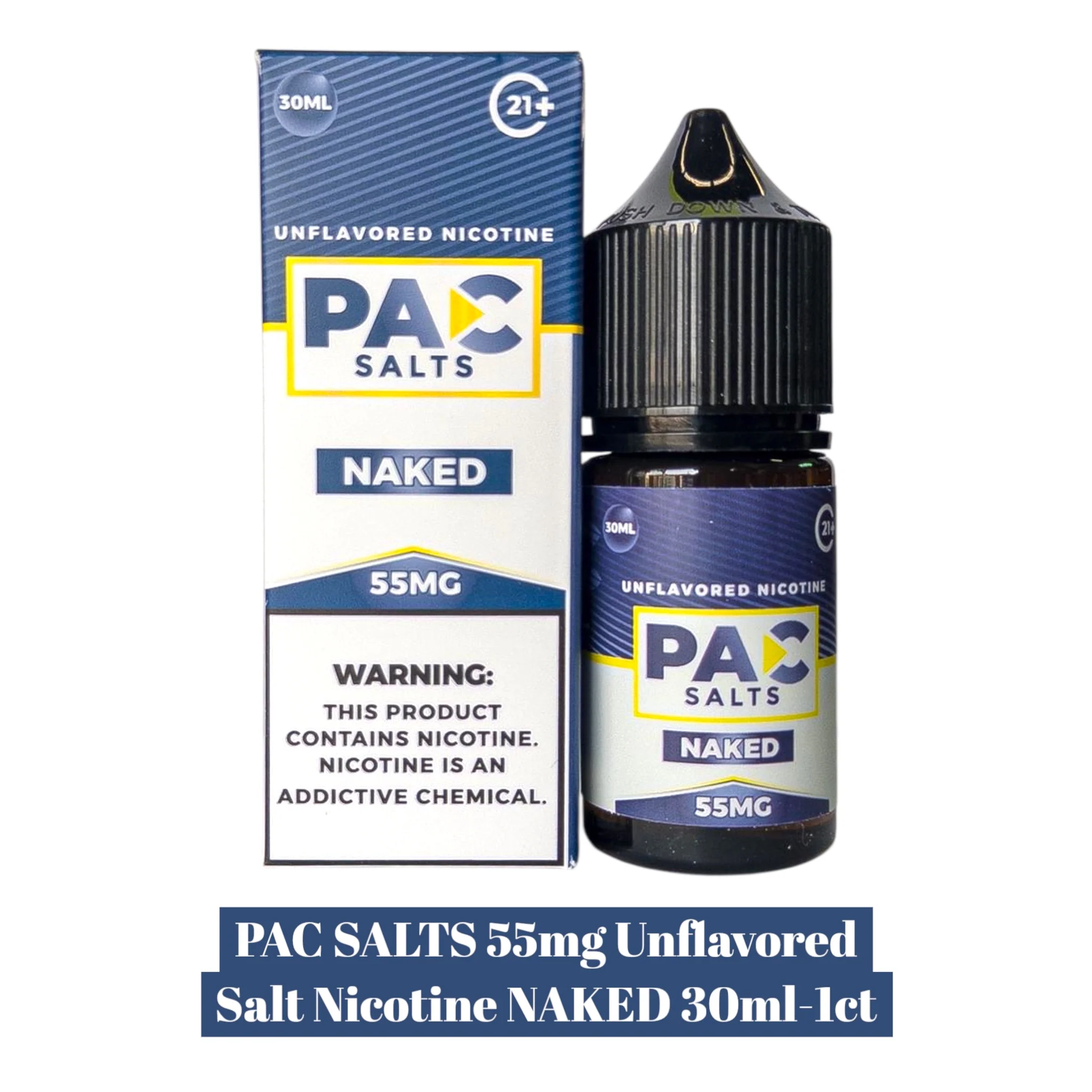 PAC Salts Unflavored Salt Nicotine 55mg - 30ml - Image 3