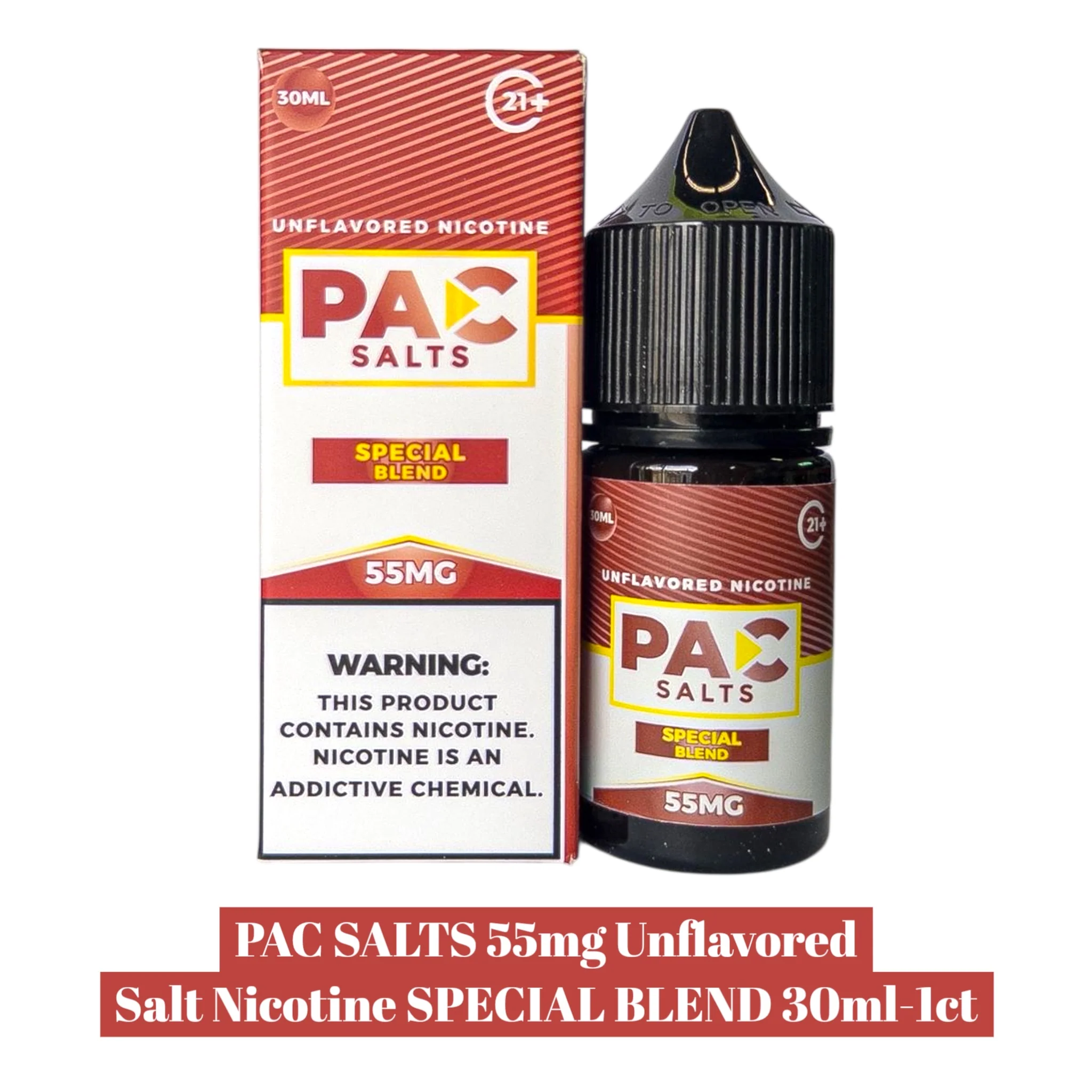 PAC Salts Unflavored Salt Nicotine 55mg - 30ml - Image 6