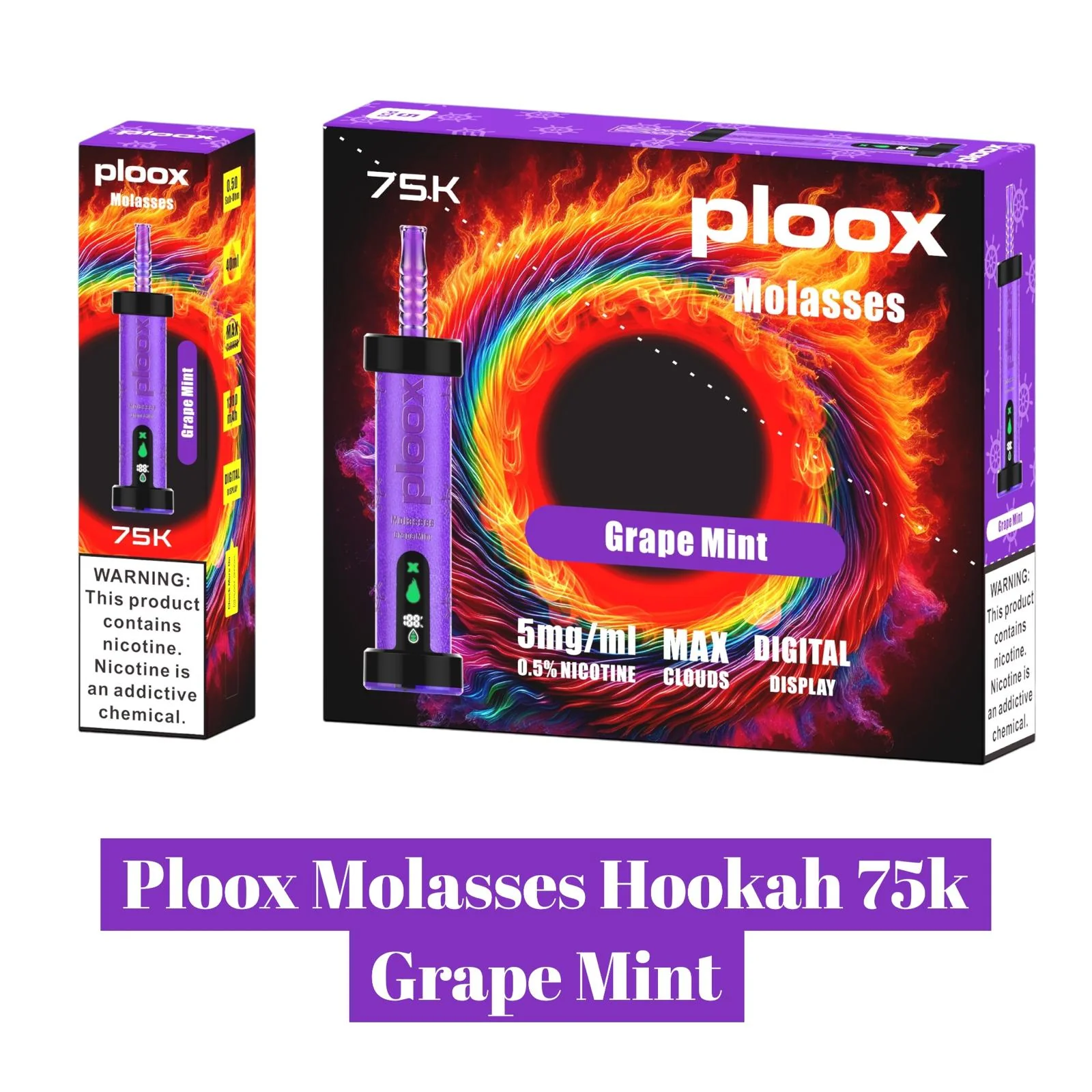 Ploox Molasses Hookah 75k -5pk - Image 10