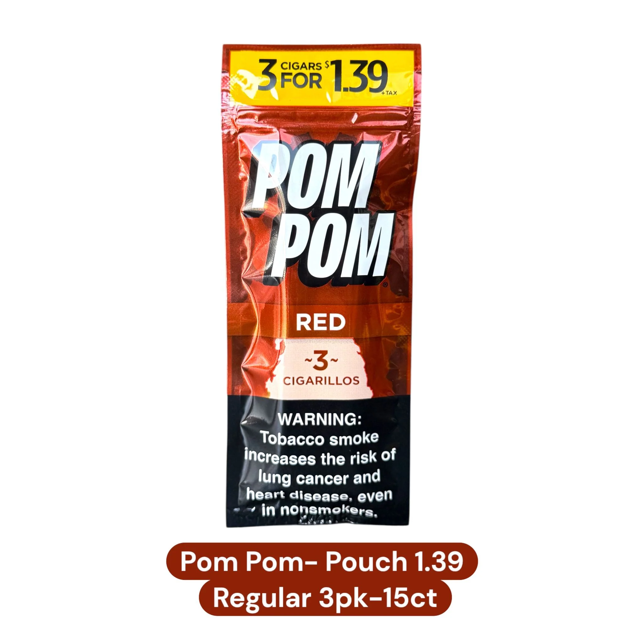 Pom Pom 3 / 1.39 Cigarillos Pack - 15ct - Image 2