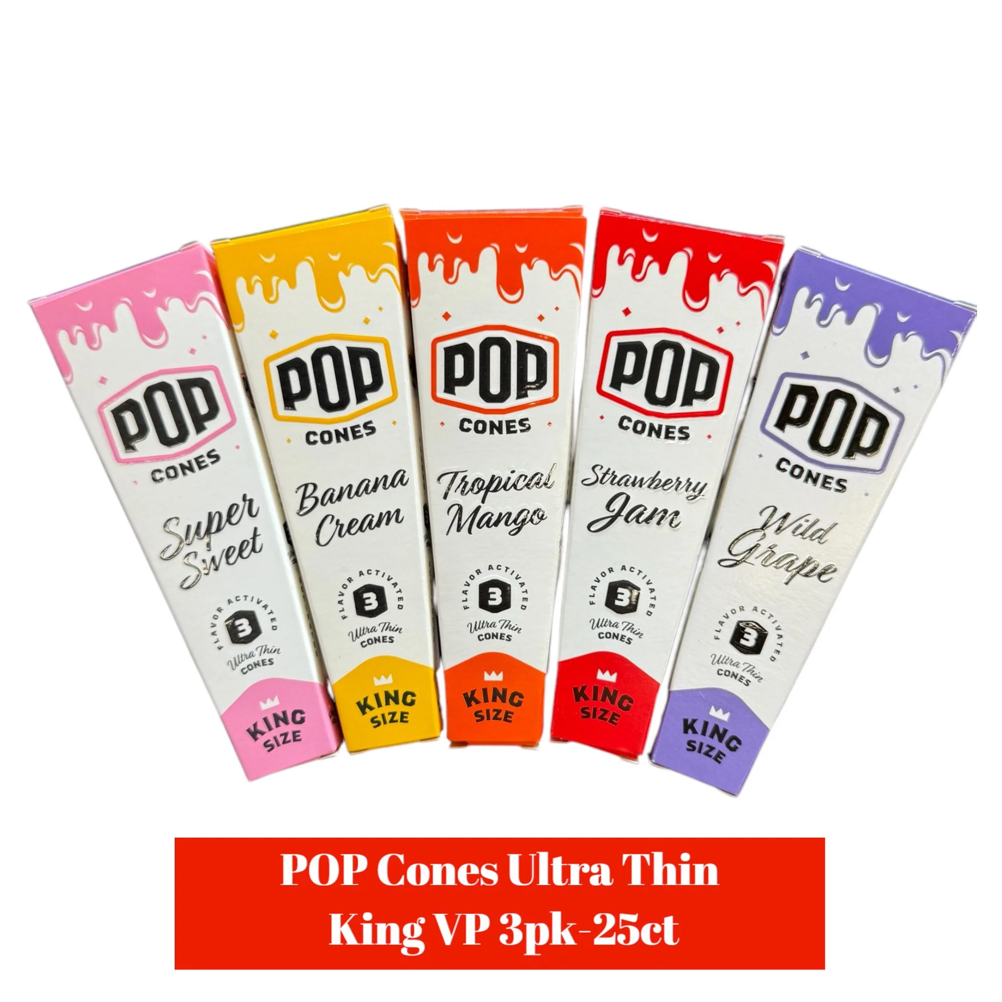 POP Cones Ultra Thin King VP 3pk-25ct - Image 2
