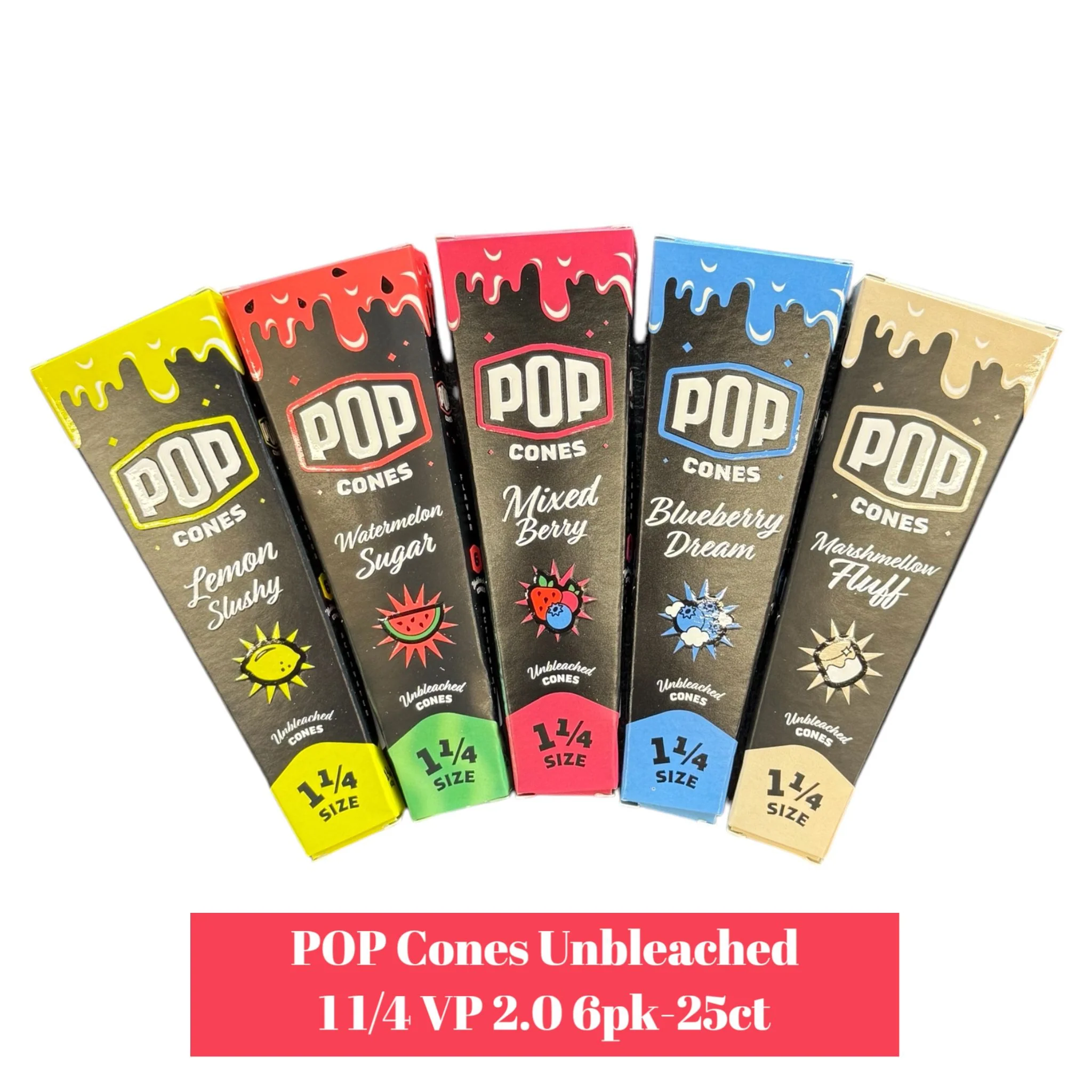 POP Cones Unbleached 1 1/4 2.0 VP 6pk-25ct - Image 2