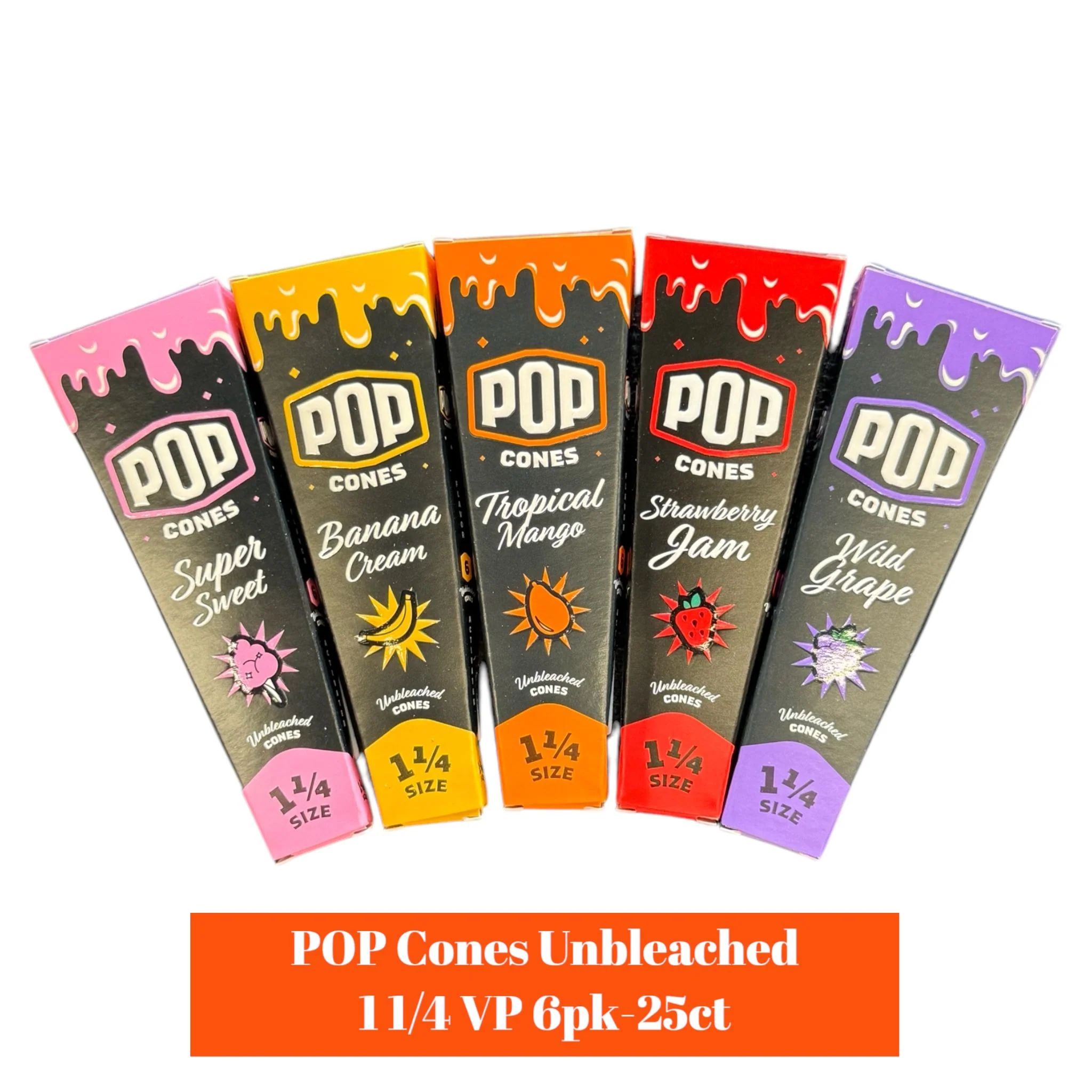 POP Cones Unbleached 1 1/4 VP 6pk-25ct - Image 2