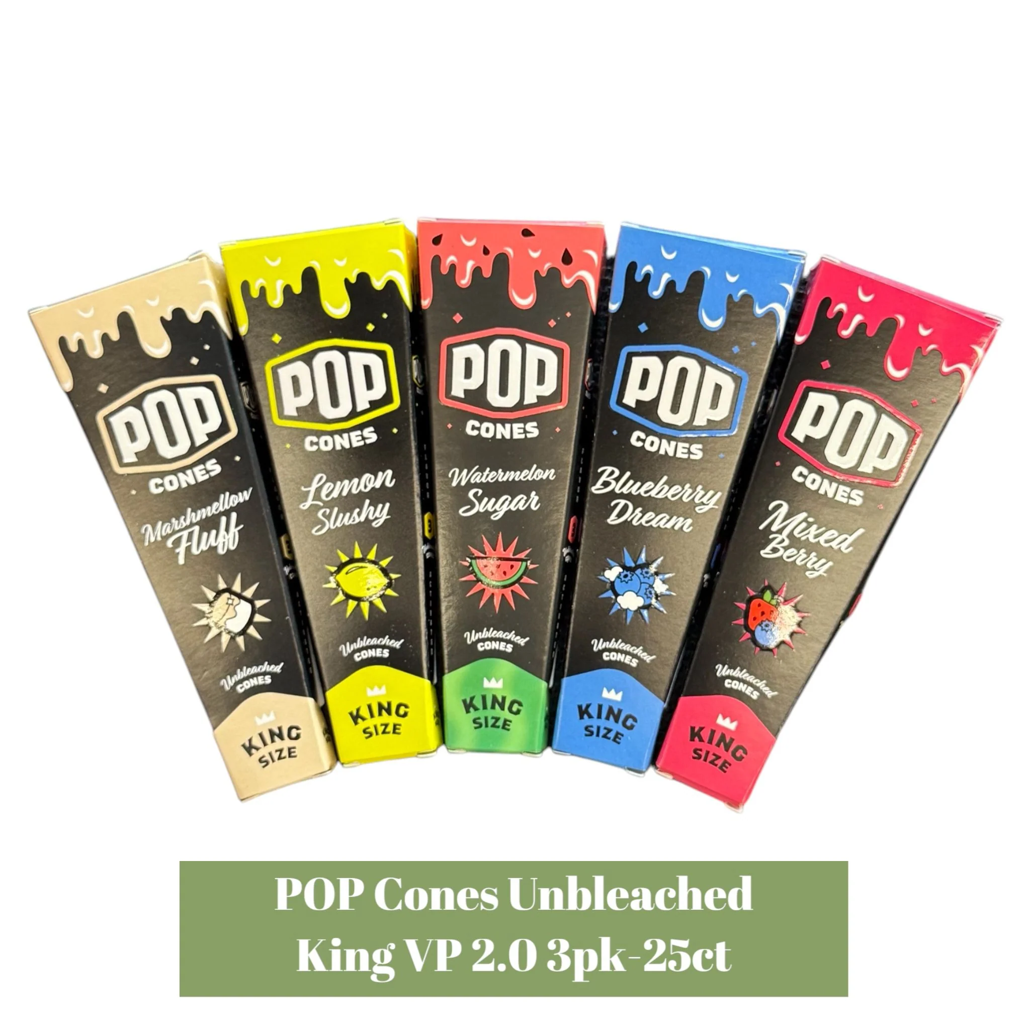 POP Cones Unbleached King 2.0 VP 3pk-25ct - Image 2