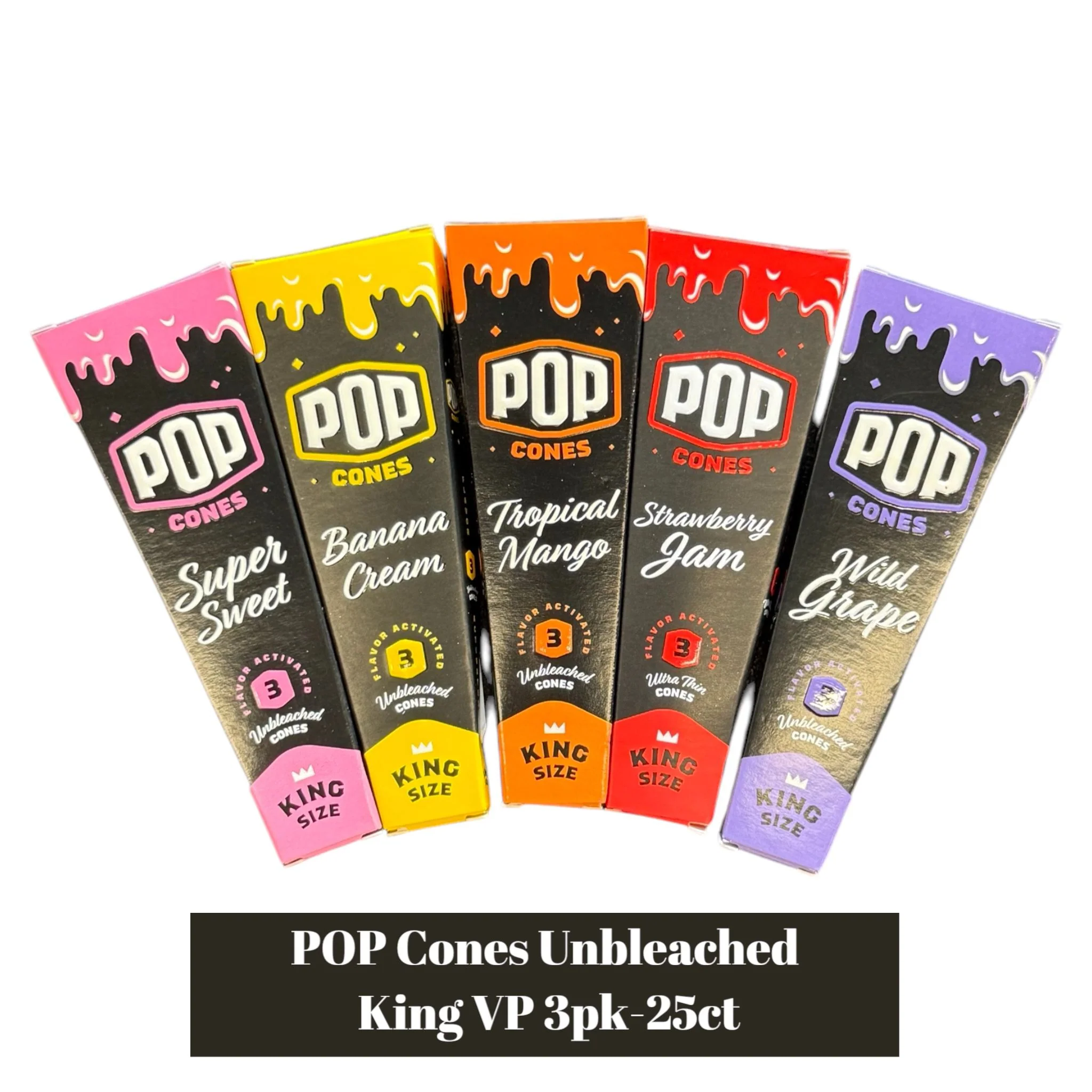 POP Cones Unbleached King VP 3pk-25ct - Image 2