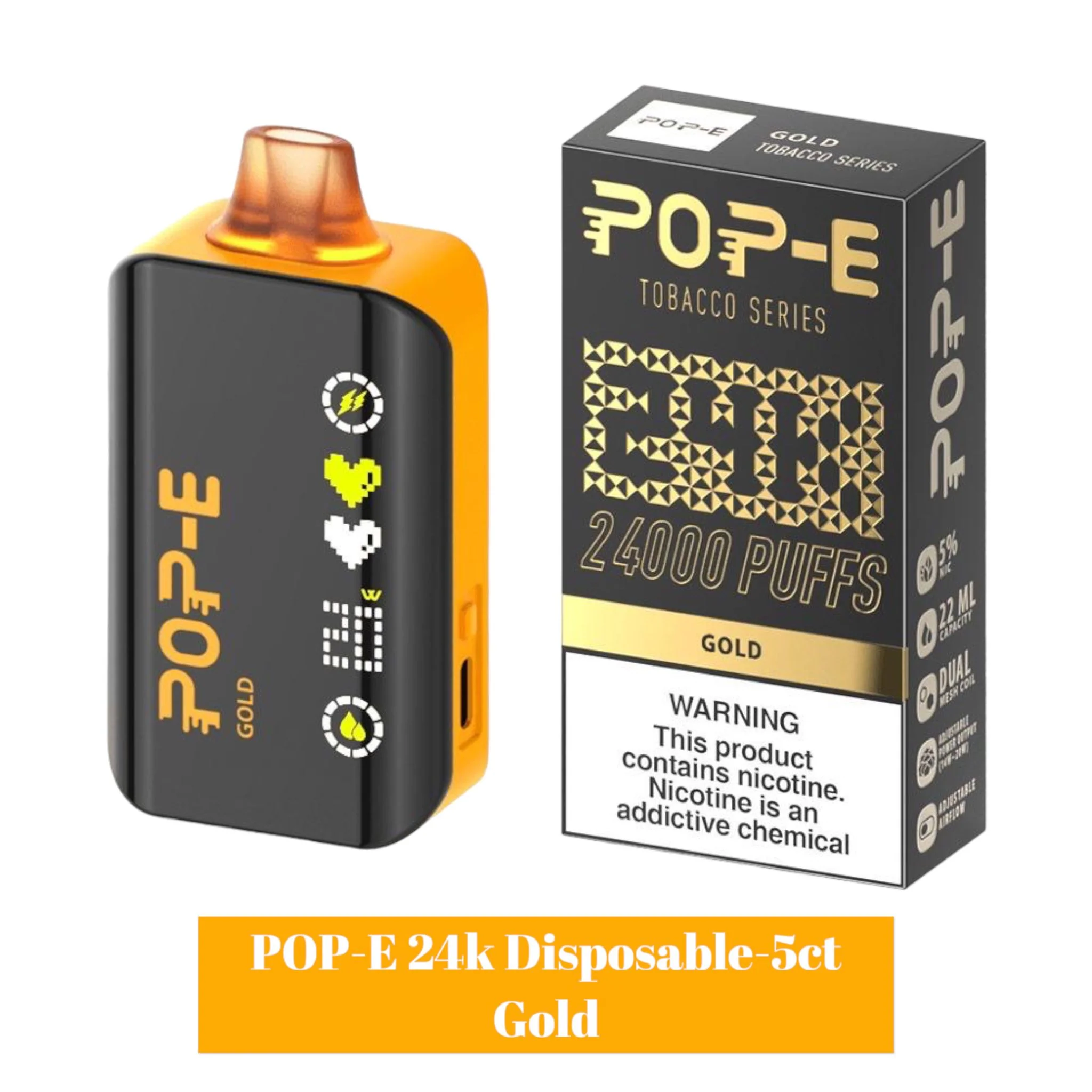 POP-E 24K Disposable - 5ct - Image 4