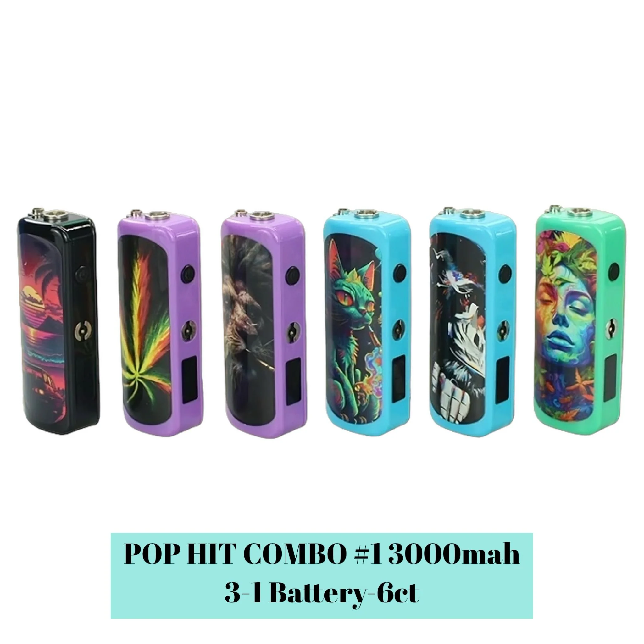 POP HIT #1 3000mah 3-1 Battery-6ct - Image 2
