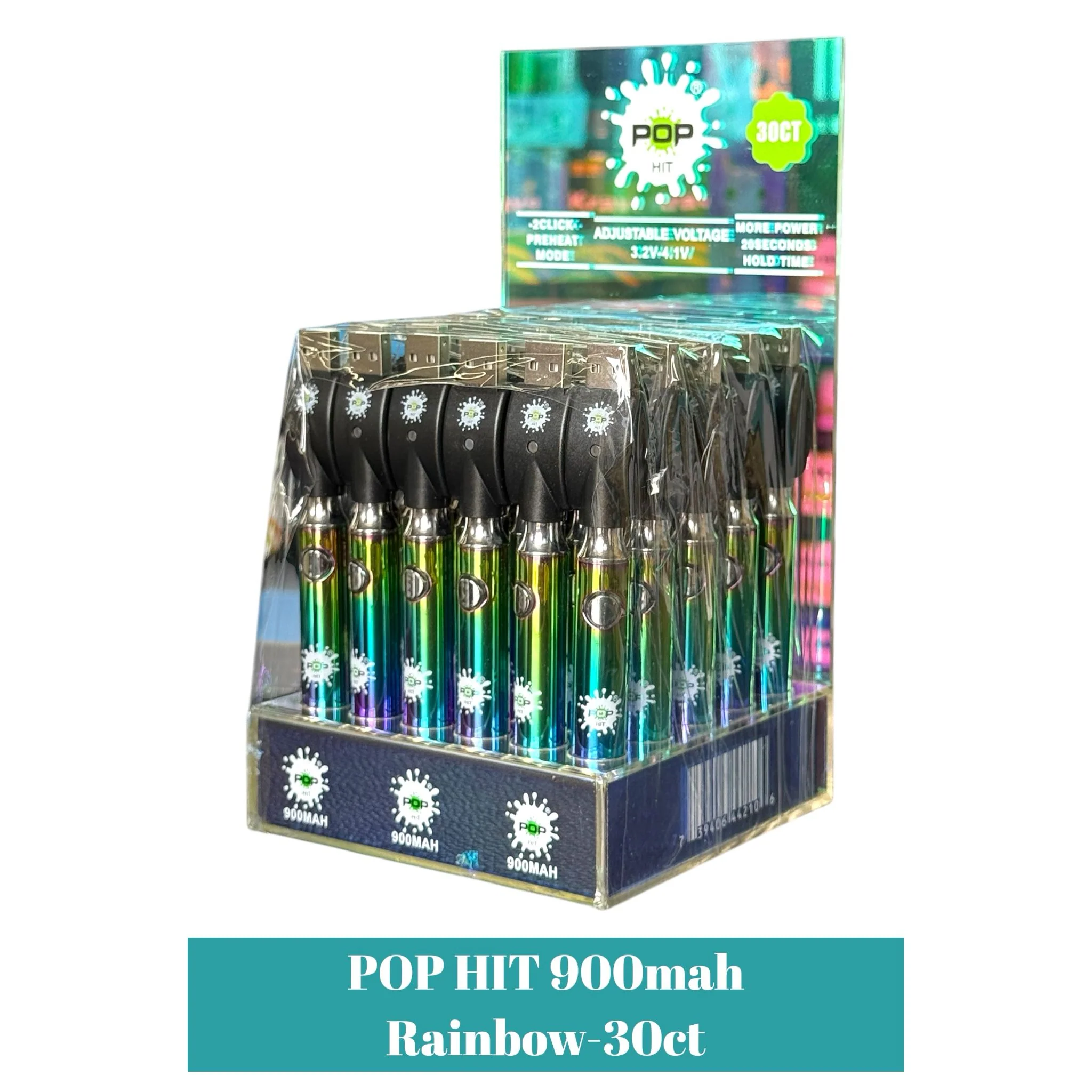 POP HIT 900mah Rainbow-30ct - Image 2