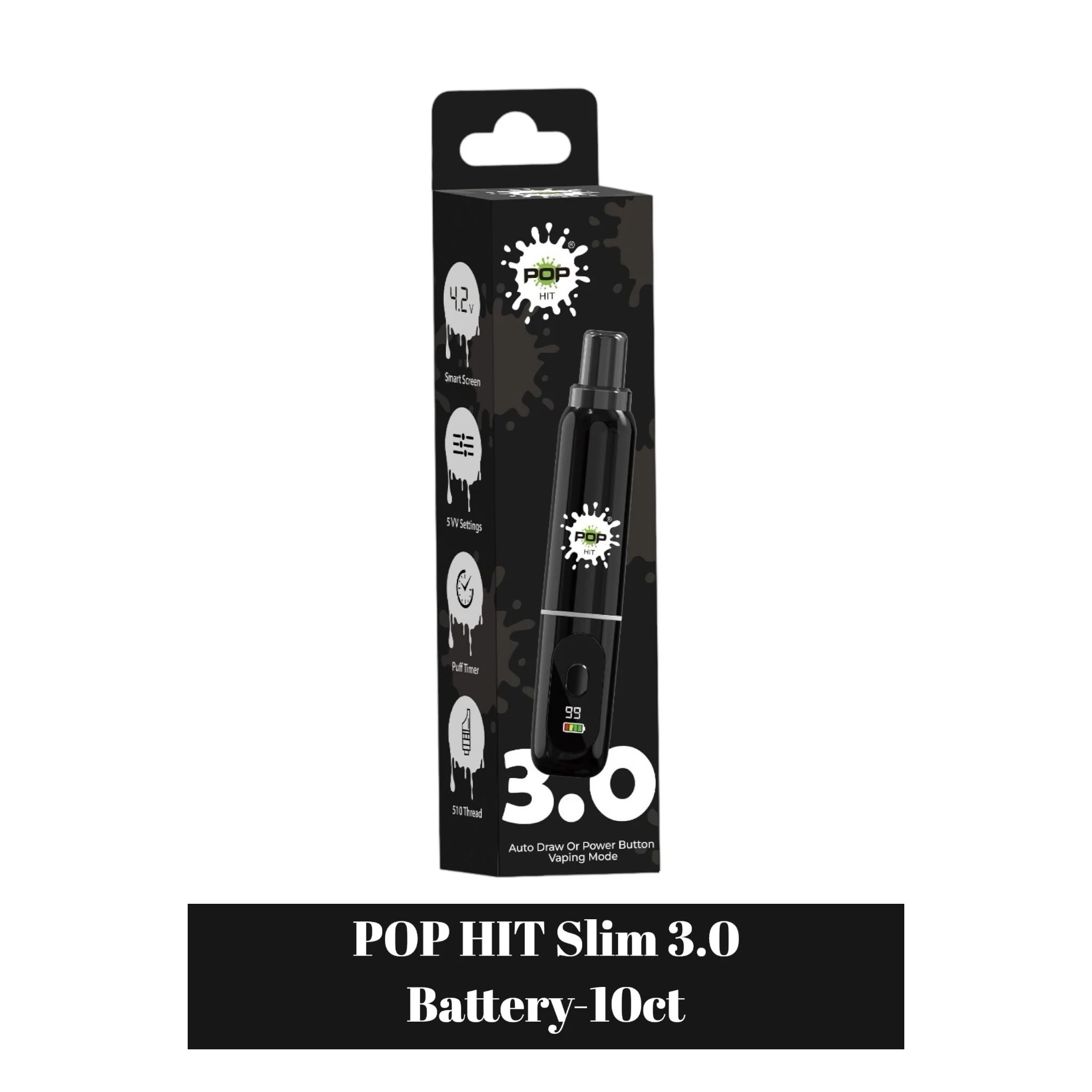 POP HIT Slim 3.0 Battery- 10ct - Image 2