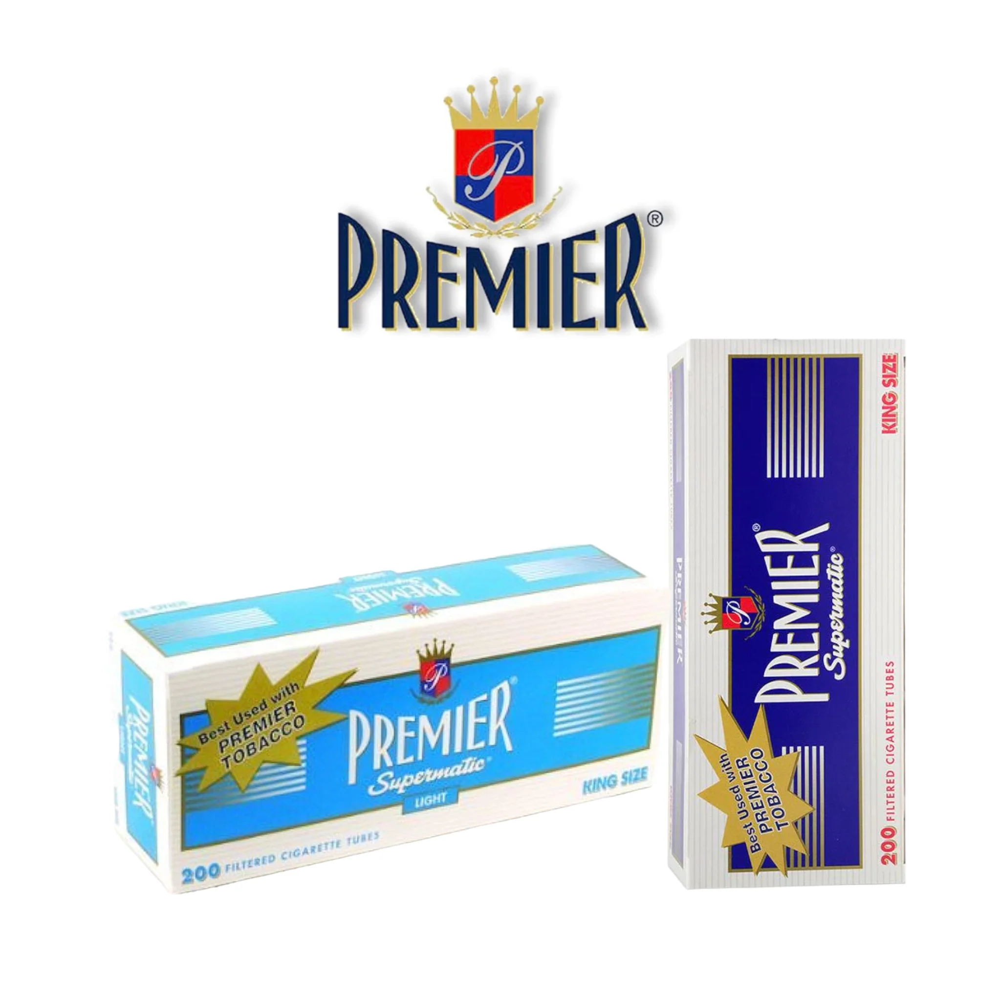 Premier Empty Tube King 200ct- 5 pk