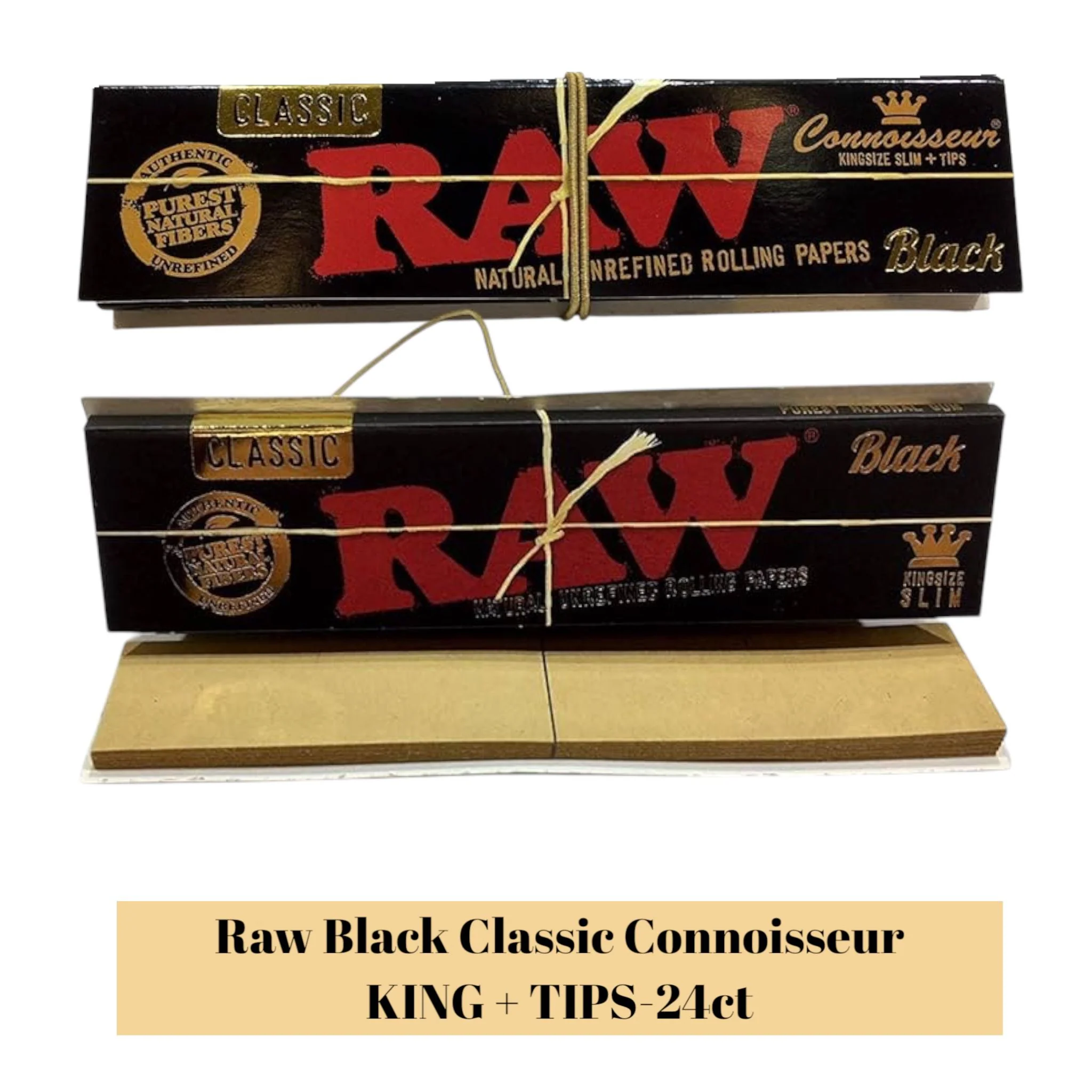 Raw Black Classic Connoisseur KING + TIPS-24ct - Image 2