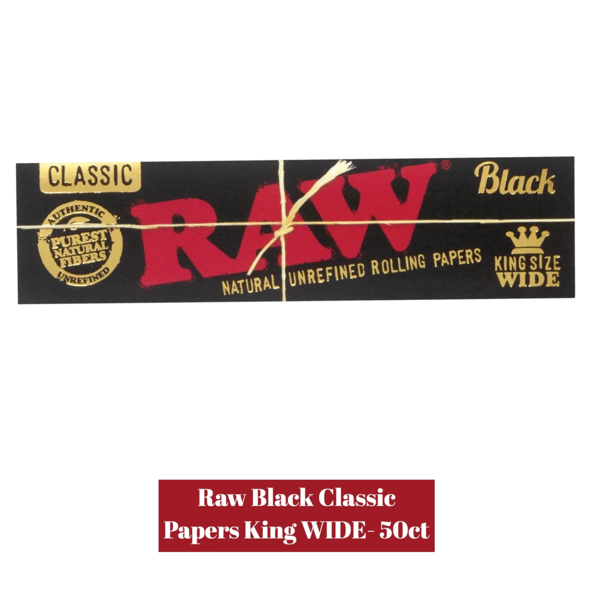 Raw Black Classic Papers King WIDE- 50ct - Image 2