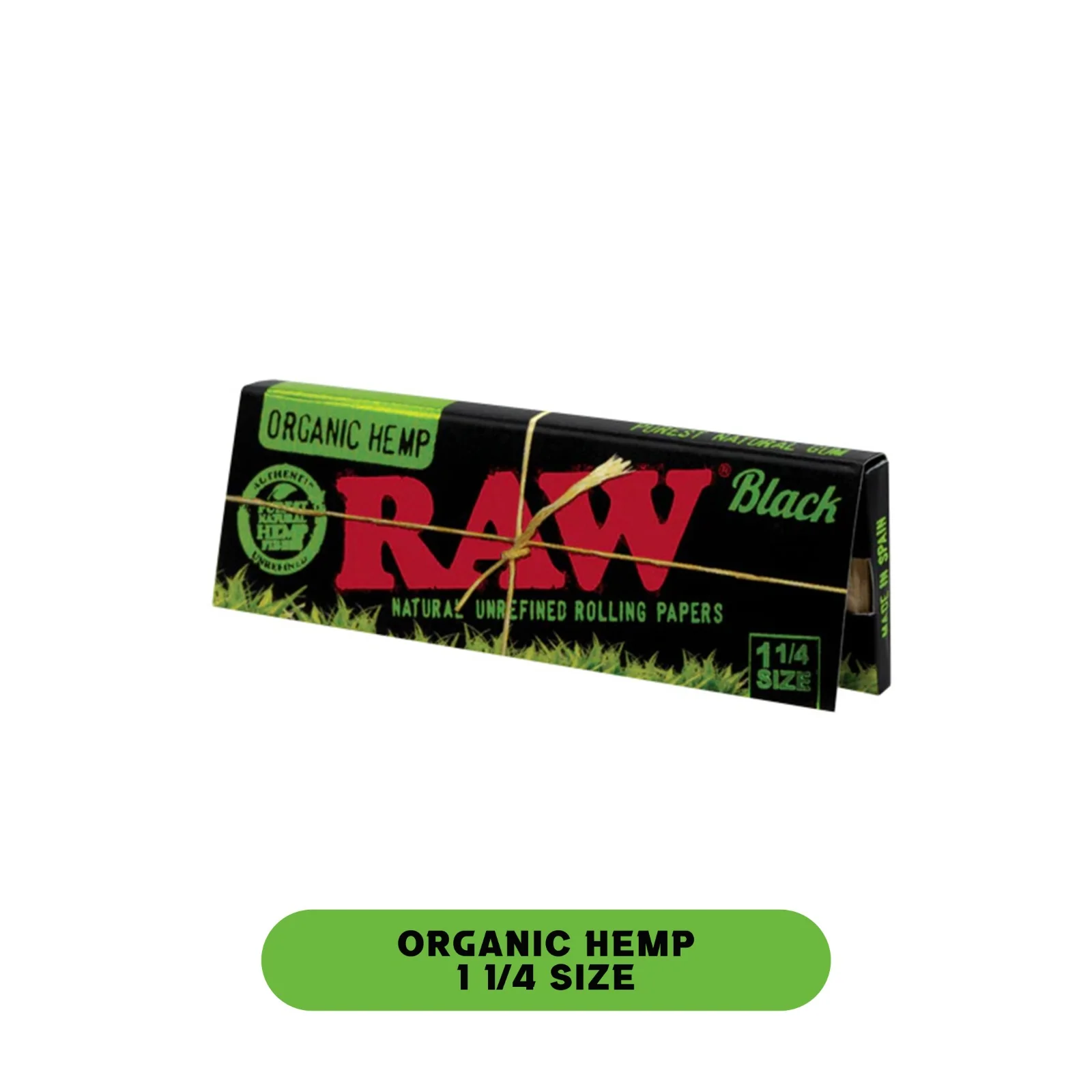 Raw Black Organic Papers 1 1/4- 24ct - Image 2