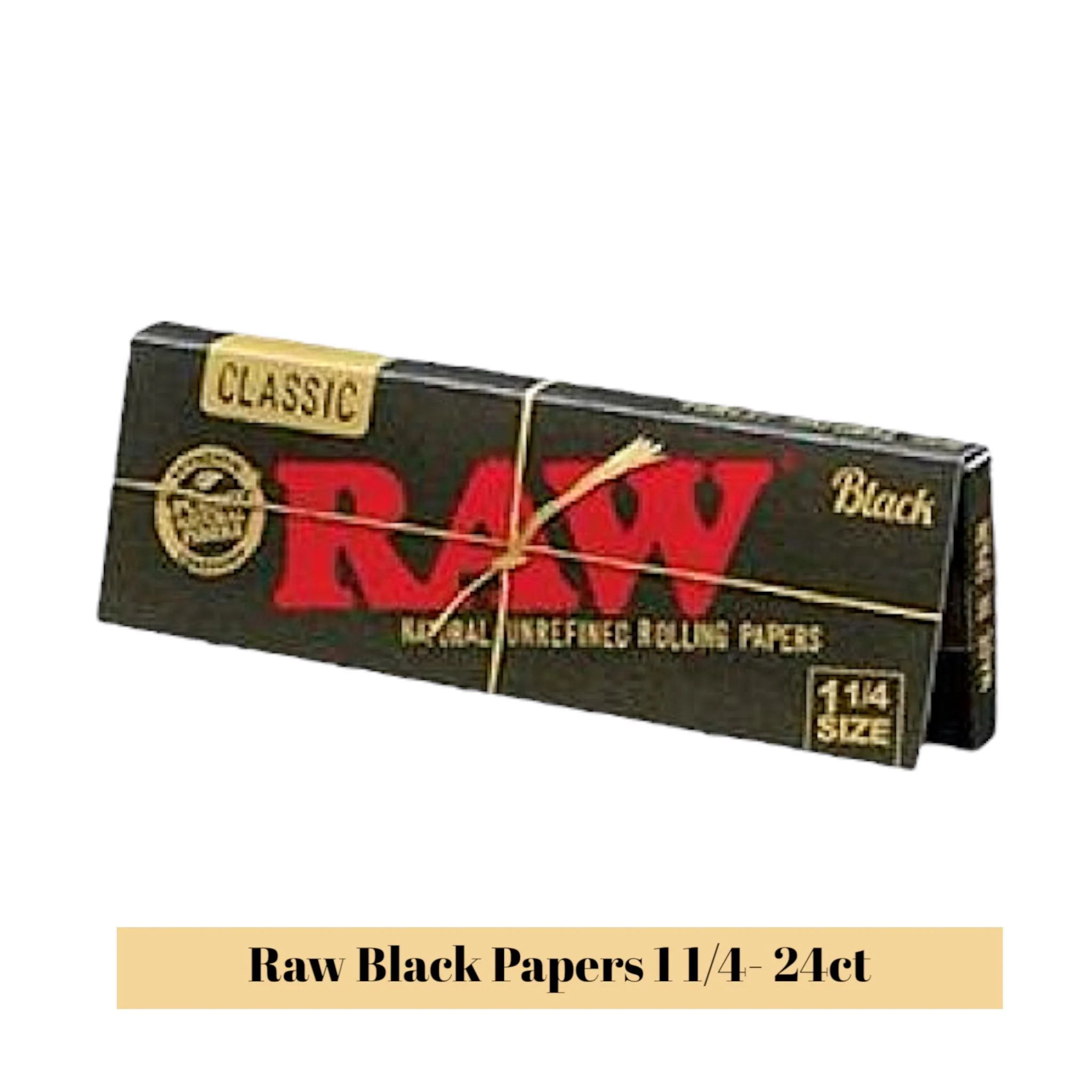 Raw Black Papers 1 1/4- 24ct - Image 2