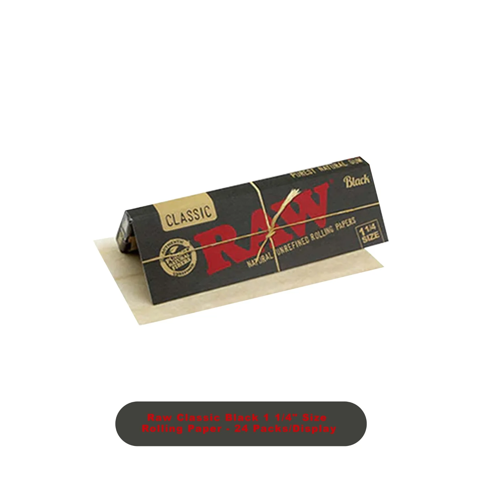 Raw Black Rolling Papers 1 1/4- 24ct - Image 2