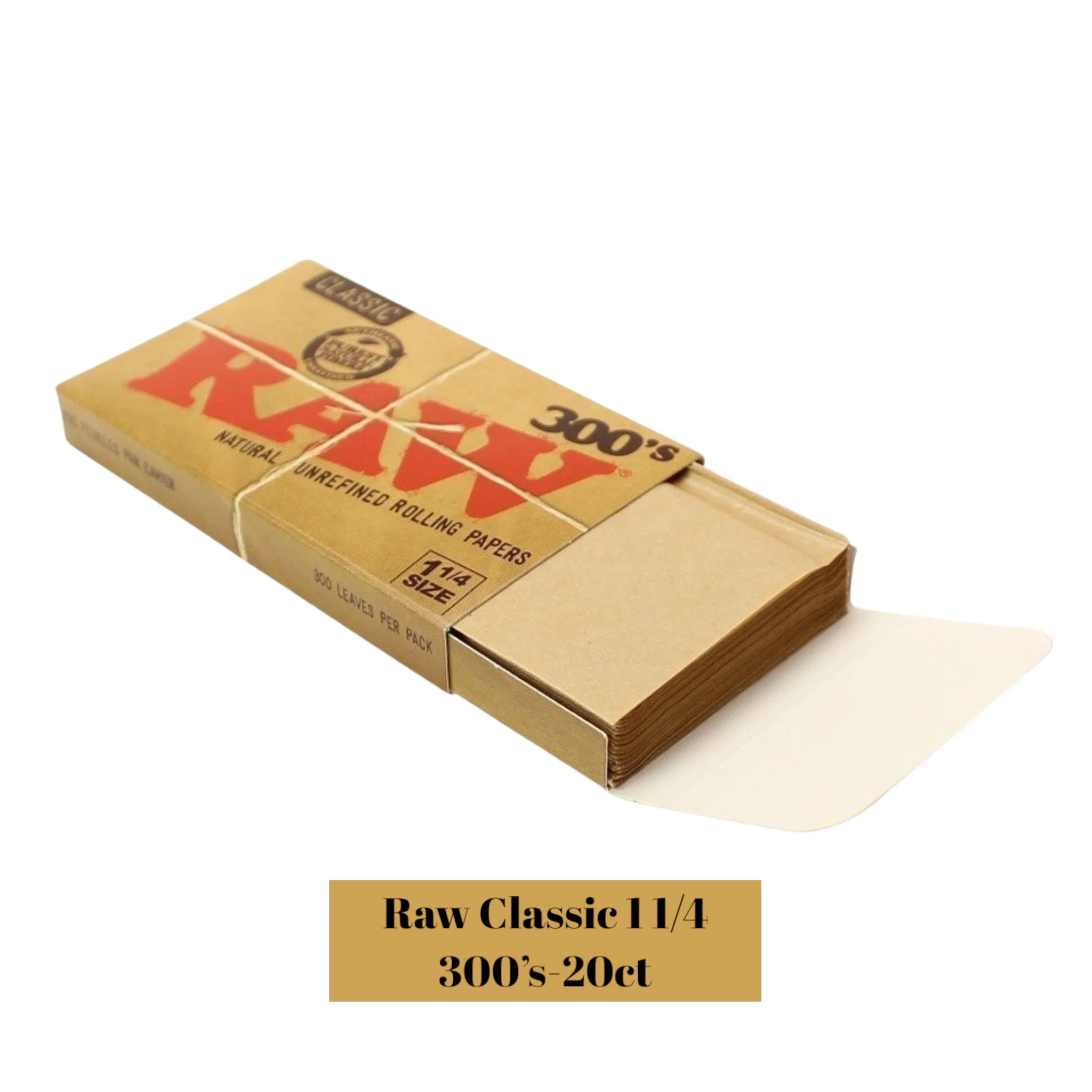 Raw Classic 300 Papers 1 1/4 20pack - Image 2