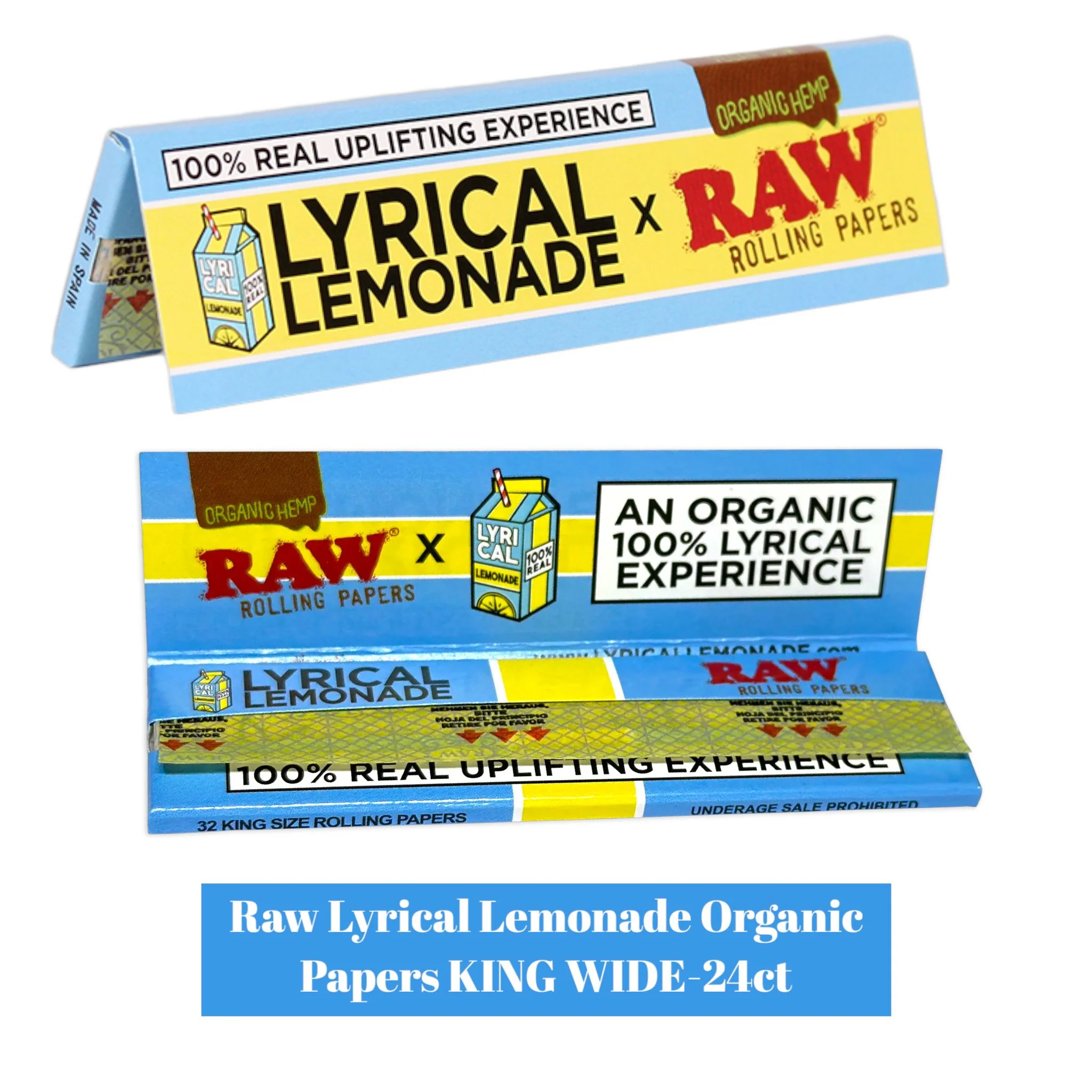 Raw Lyrical Lemonade Organic Papers KING WIDE-24ct - Image 2