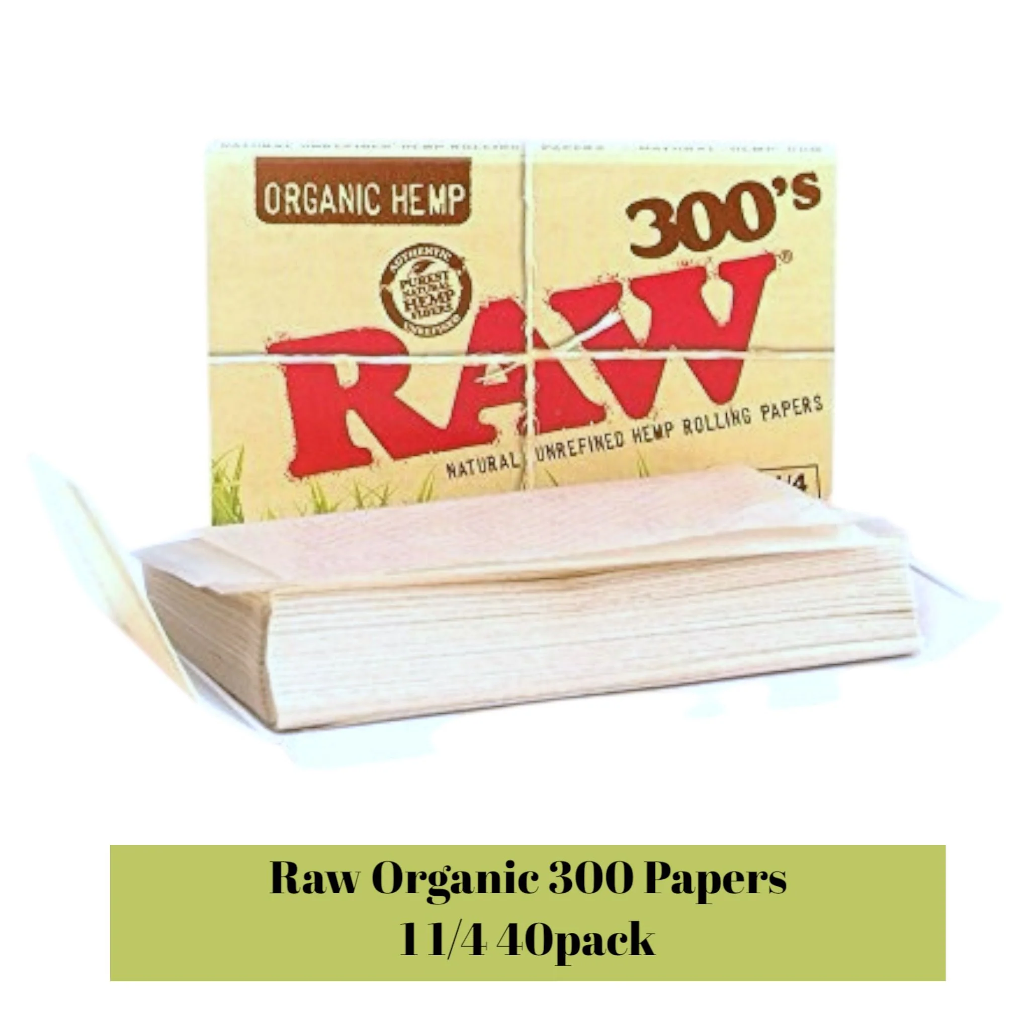 Raw Organic 300 Papers 1 1/4 -40pack - Image 2