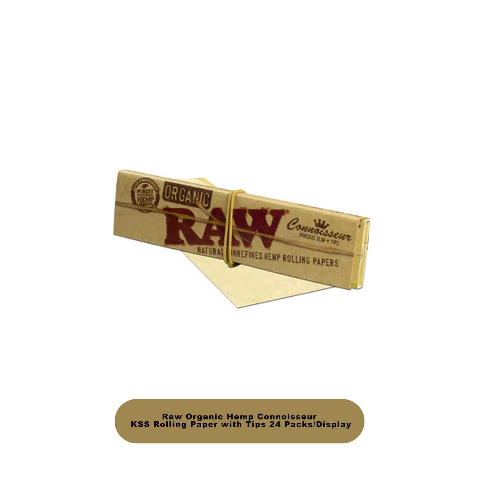 Raw Organic Hemp Connoisseur King Size Papers+Tips-24ct - Image 2