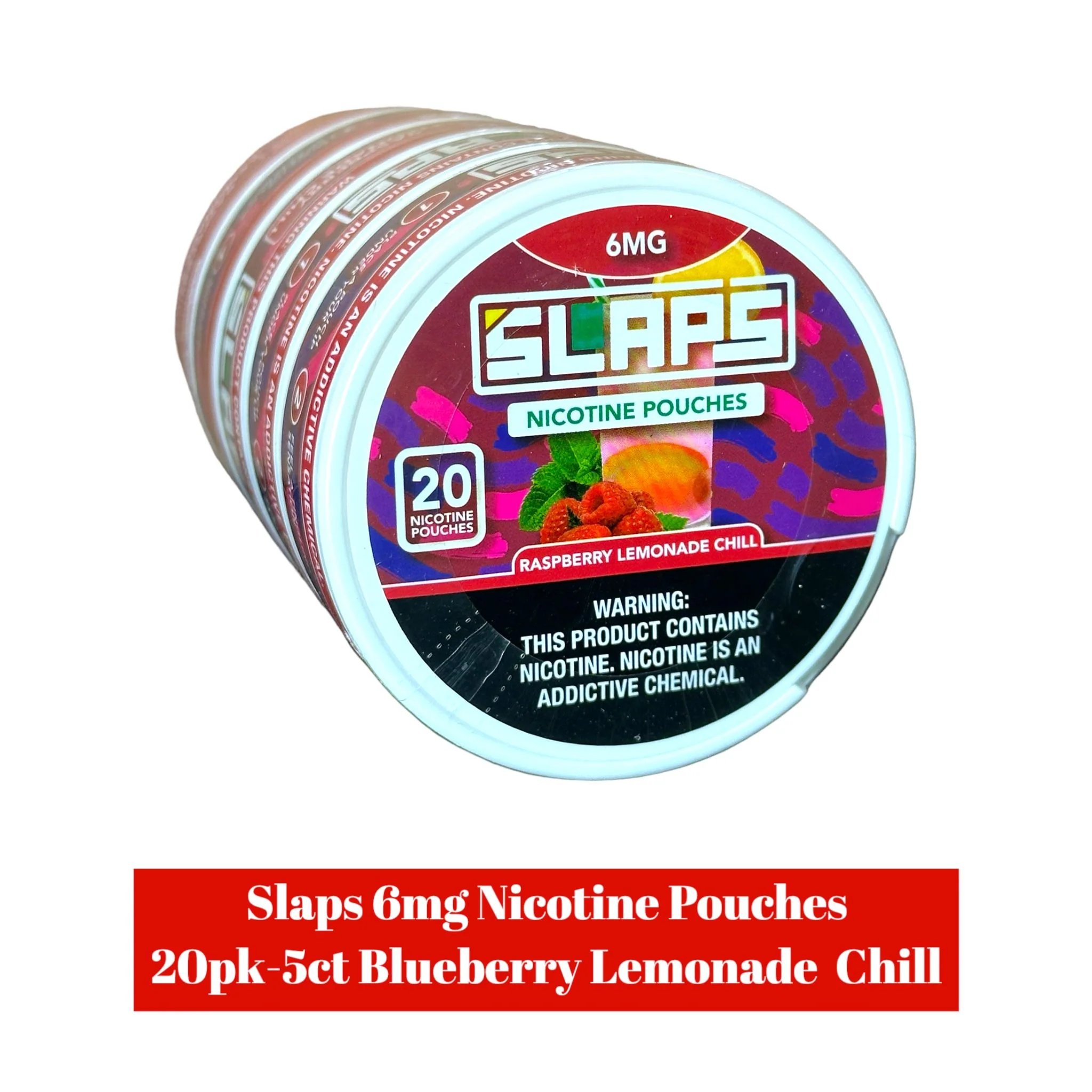 Slaps 6mg Nicotine Pouches - 20ct -5pk - Image 3