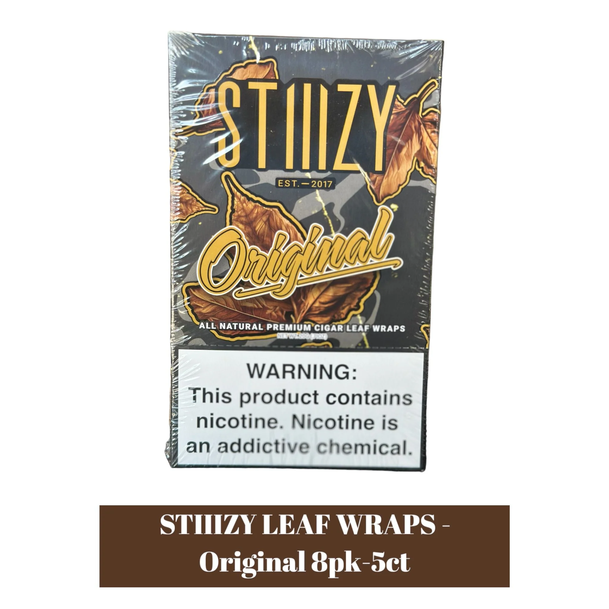 STIIIZY LEAF WRAPS - Golden 8pk-5ct - Image 4