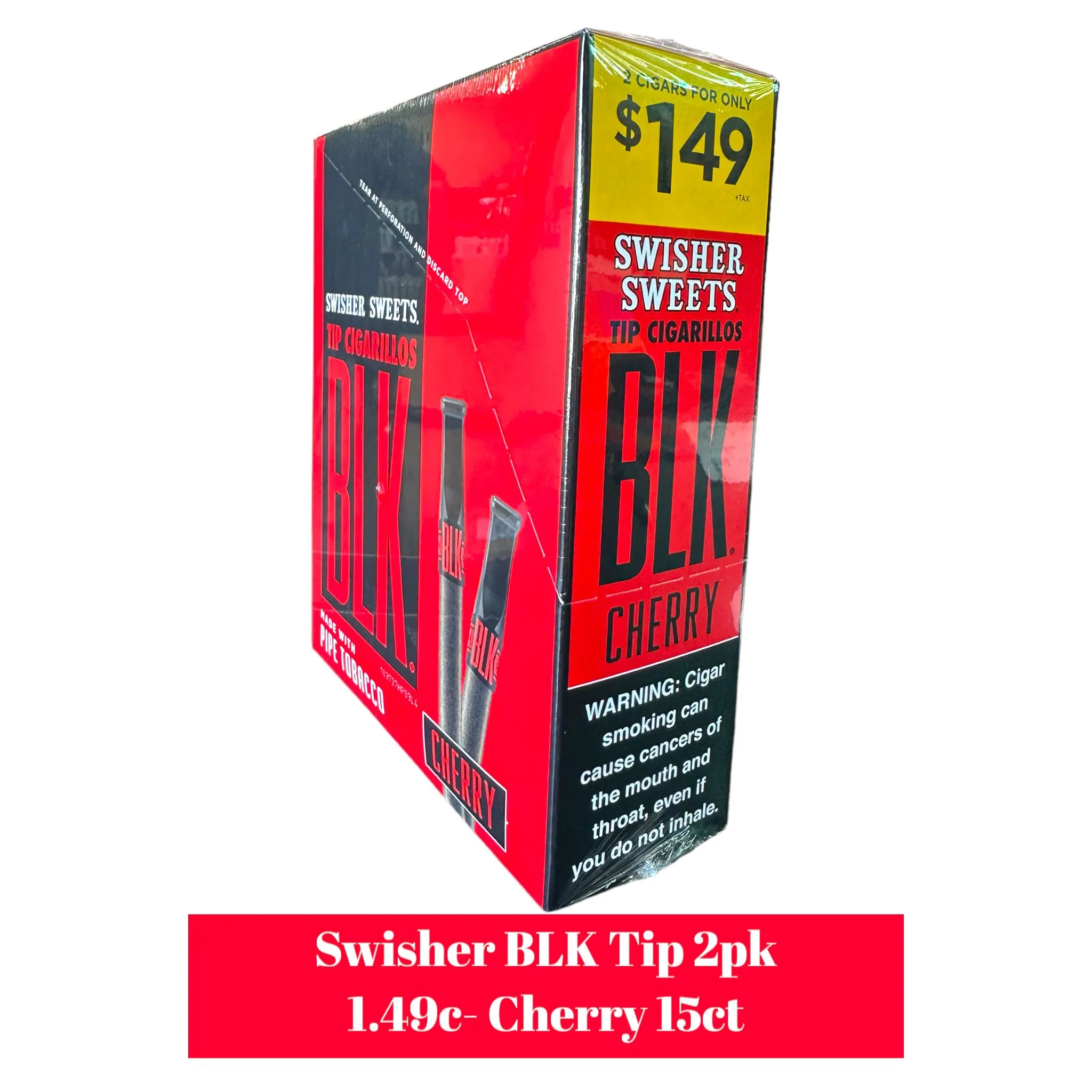 Swisher BLK Tip 2pk 1.49c- 15ct - Image 2