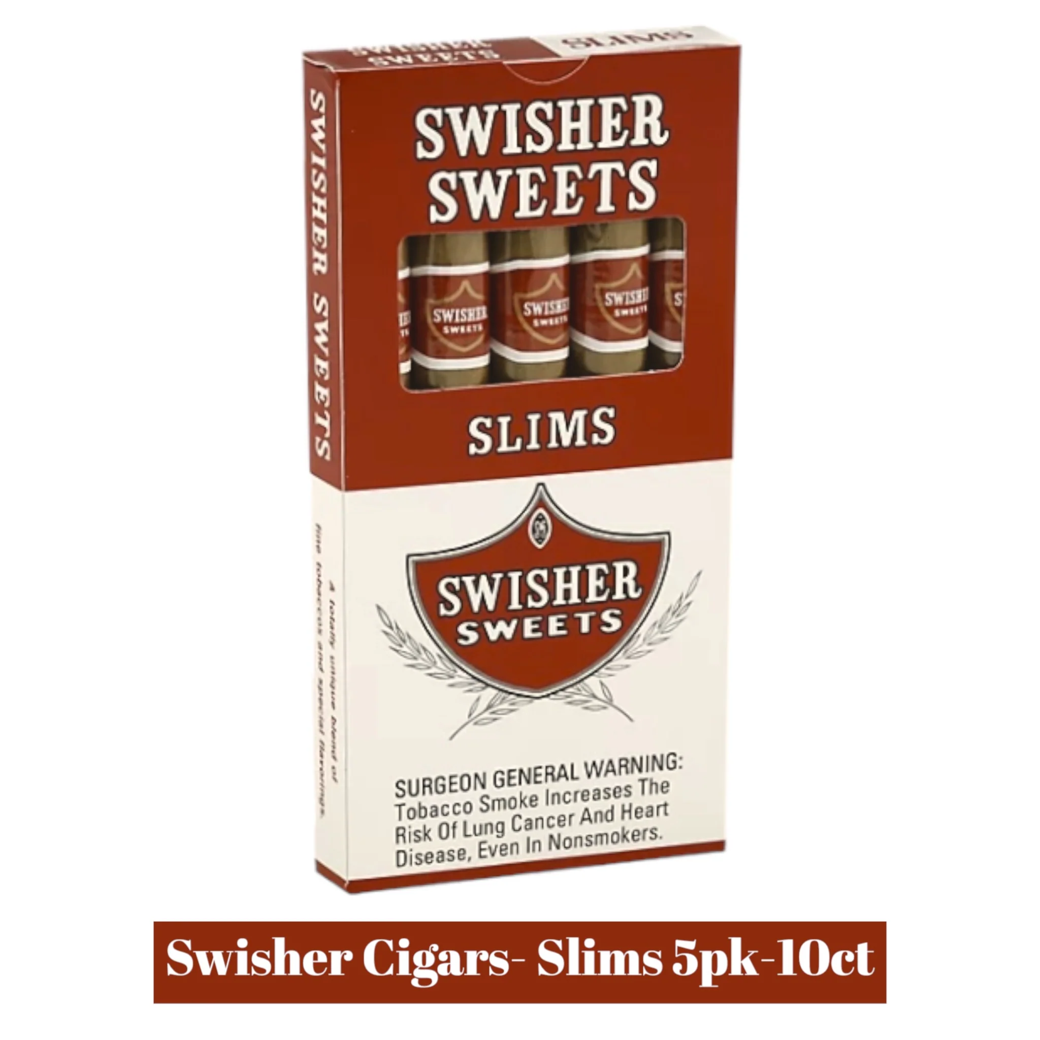 Swisher Cigars- Slims 5pk-10ct - Image 2